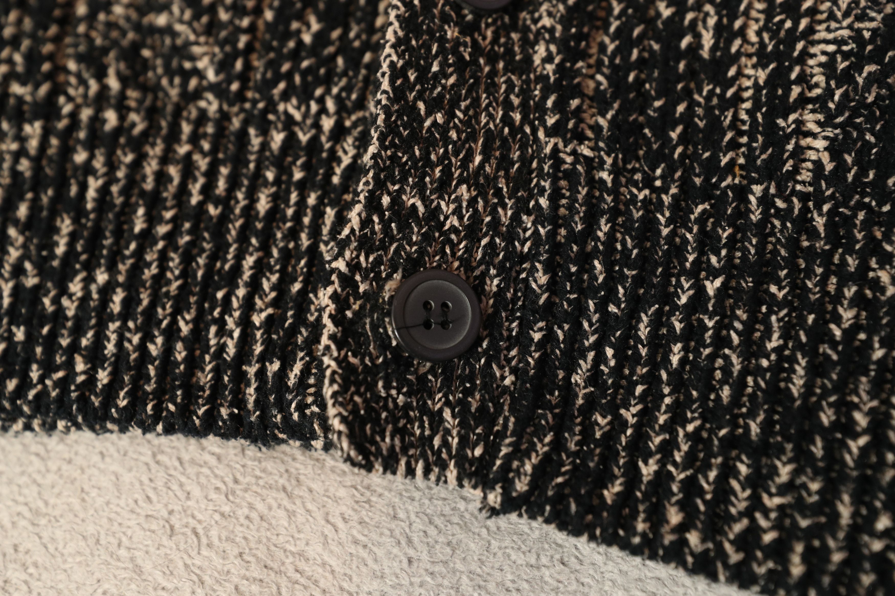John Ashford × Vintage John Ashford Vintage Silk Blend Black & White Cardigan (XL) Size US XL / EU 56 / 4 - 5 Thumbnail