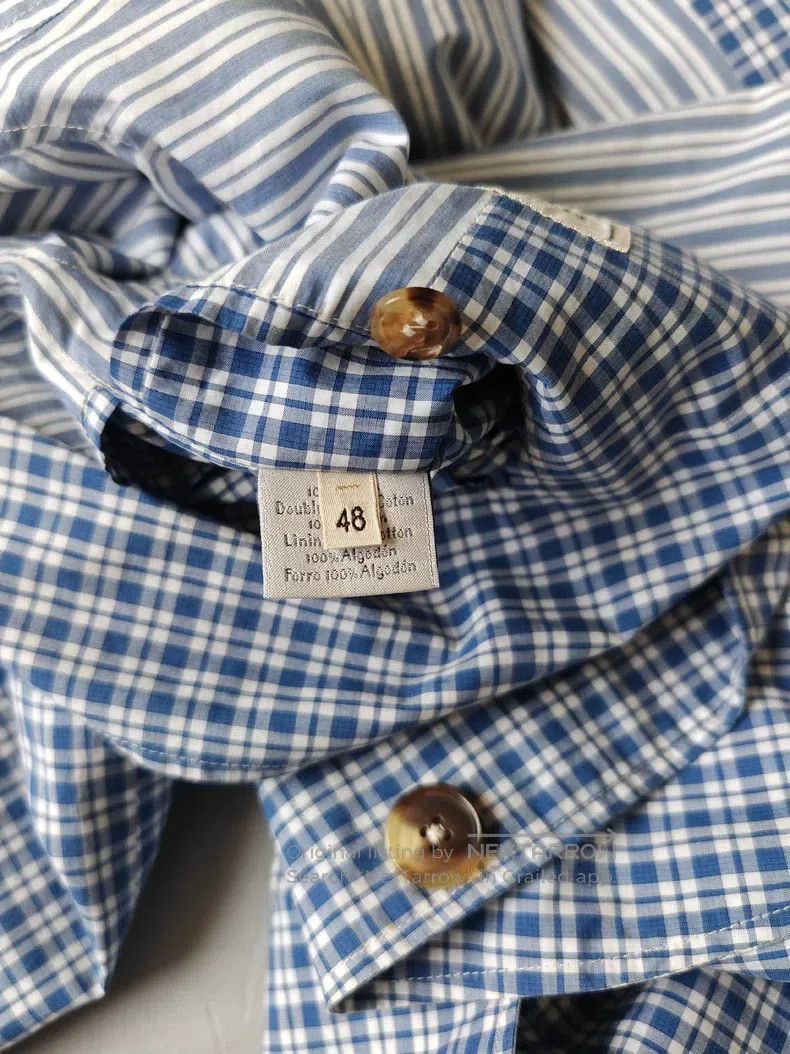 Hermes Hermes Casual Blazer Jacket, 100% Cotton, Blue and White P Size 48R - 4 Thumbnail