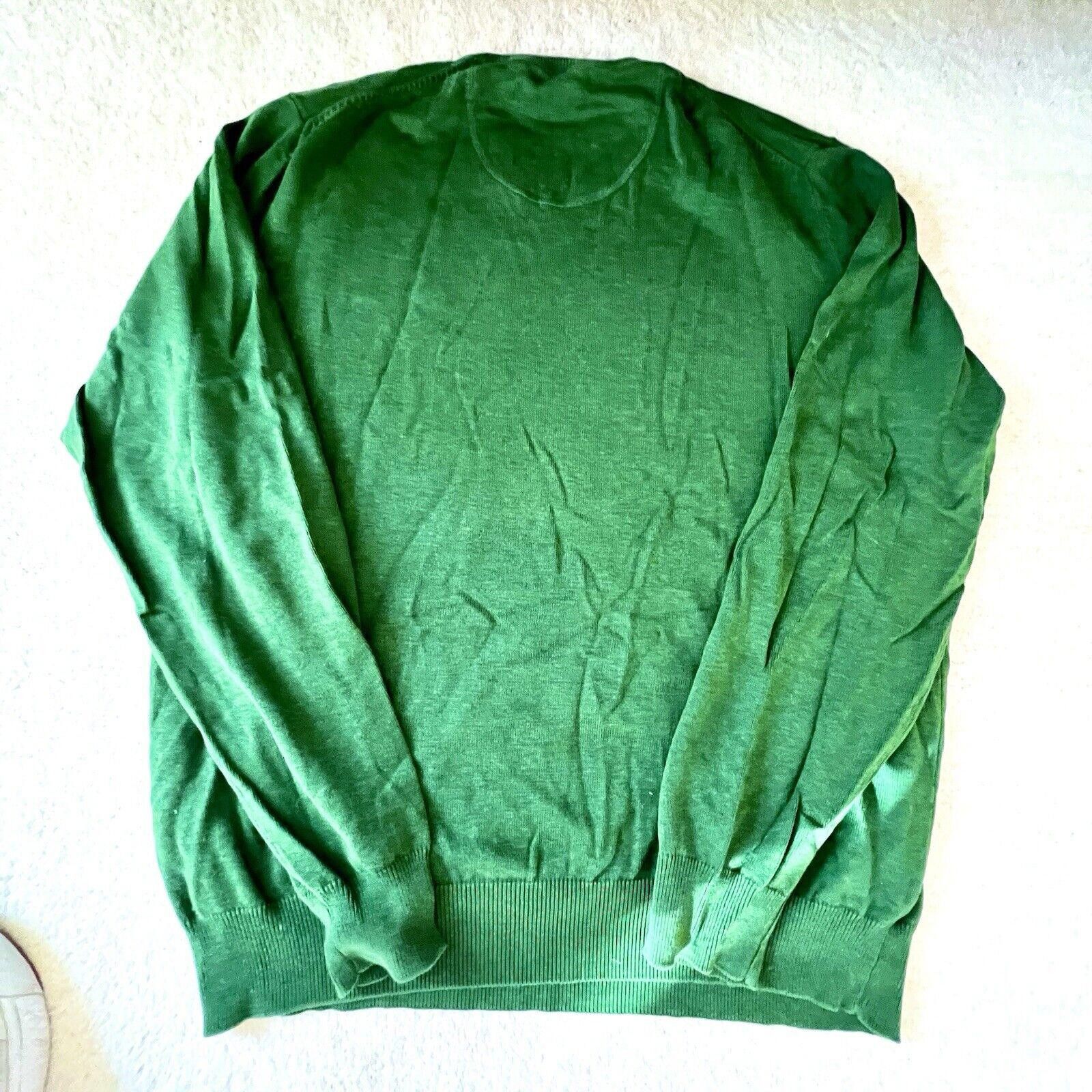 Designer Drumohr Qlty European Superfine Cotton Sweater Green Men’s M Size US M / EU 48-50 / 2 - 7 Thumbnail