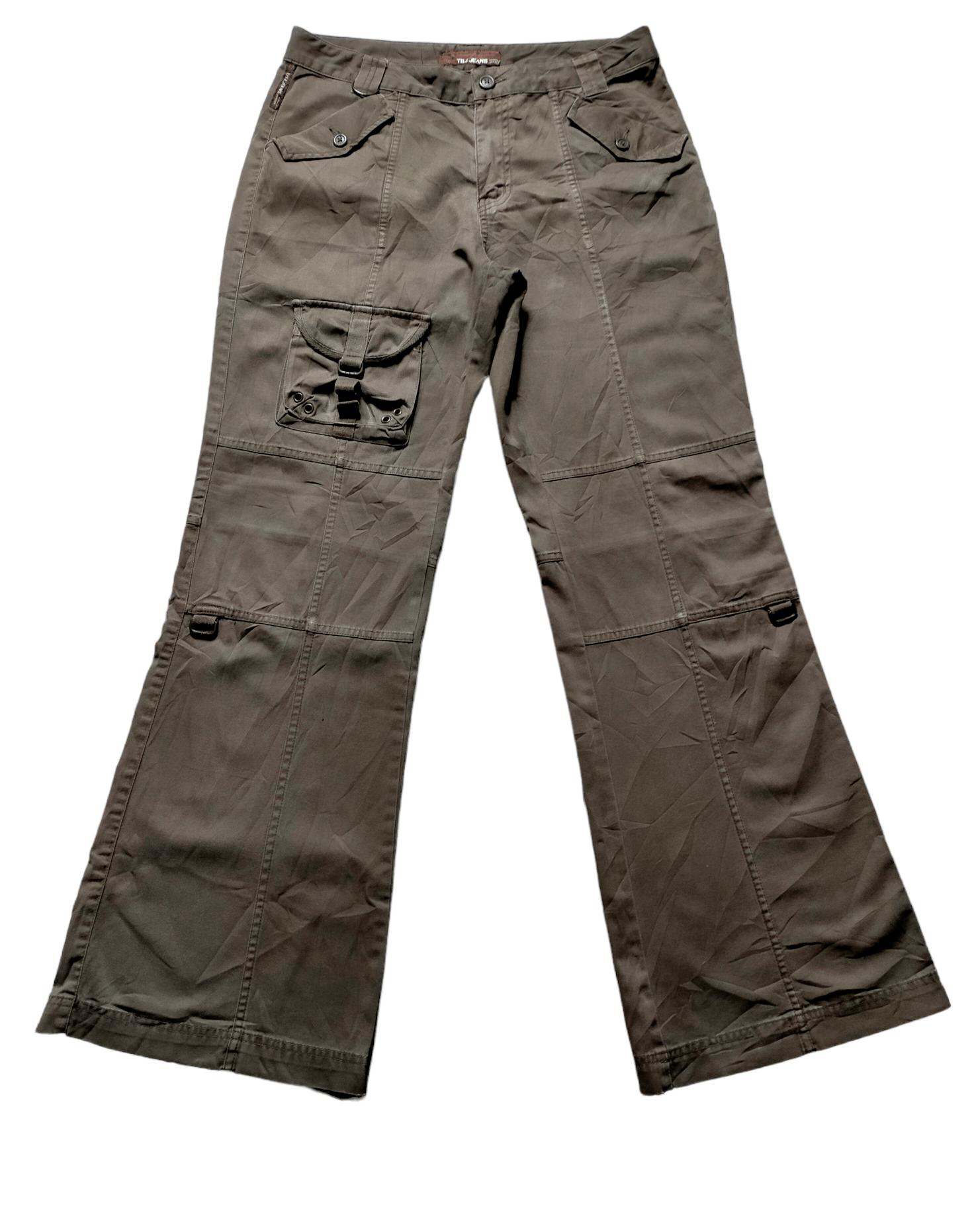 Japanese Brand Flare Tbj Jeans Tactical Cargo Boot cut Pants Size US 30 / EU 46 - 1 Thumbnail