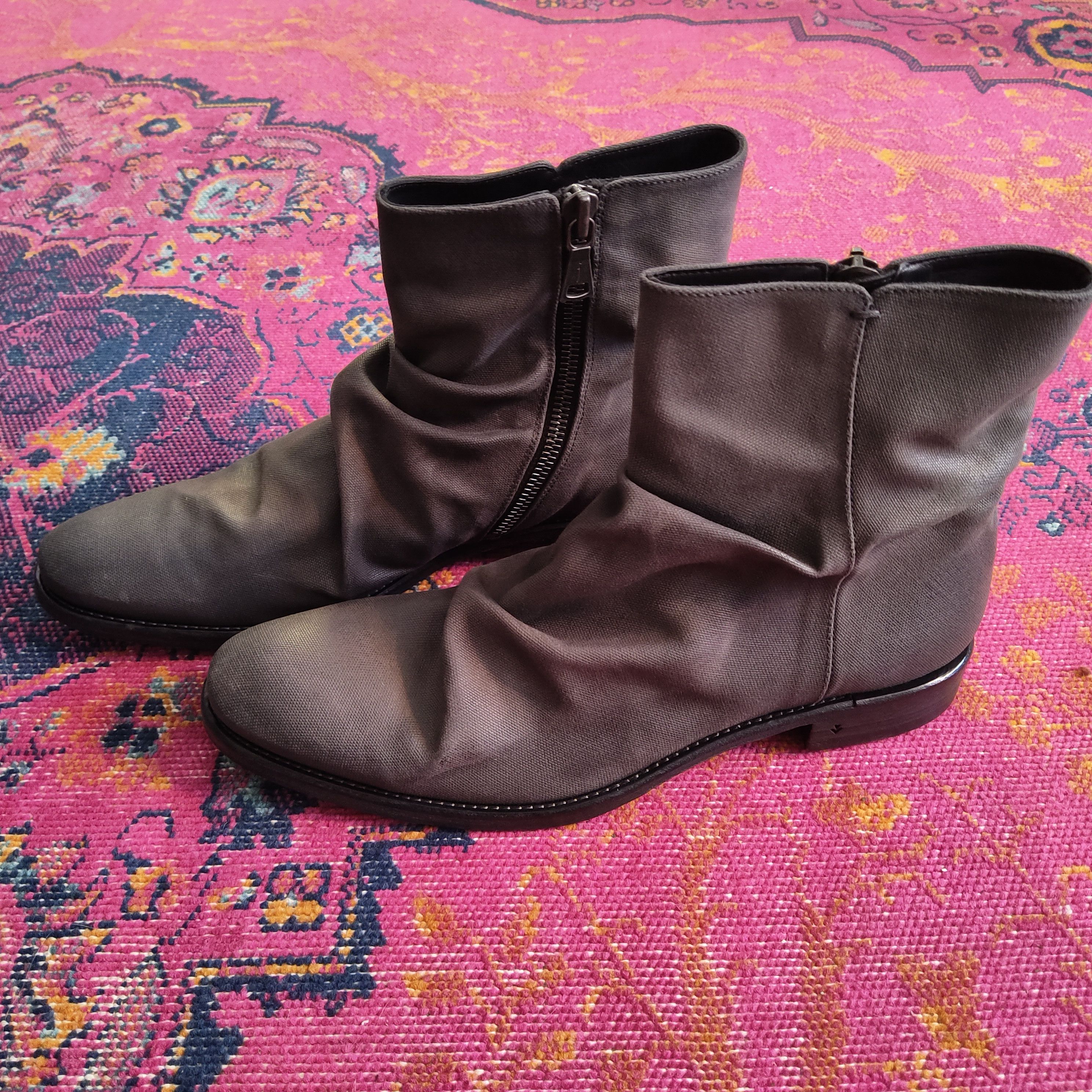 image of John Varvatos Morrison Sharpei Boot Lead - New In Box Never Worn, Men's (Size 12)