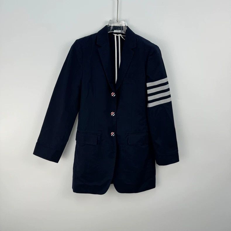 Thom Browne Thom Browne Size 40Dark Blue 4 Bar Women's Suit Jacket 2501 Size XS / US 0-2 / IT 36-38 - 3 Thumbnail