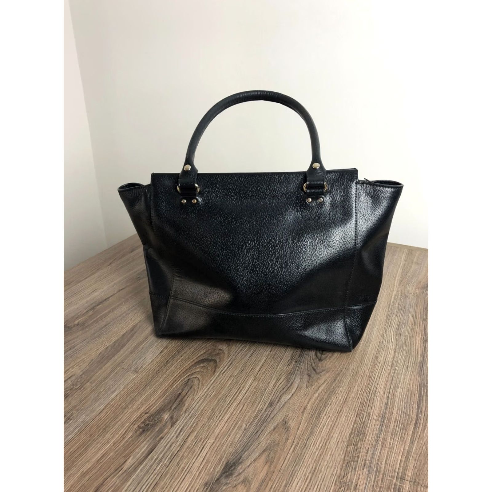 Vintage kate spade new york Handbag Women Black Leather Cow Leather Medium Zip Double Handles Size ONE SIZE - 3 Thumbnail
