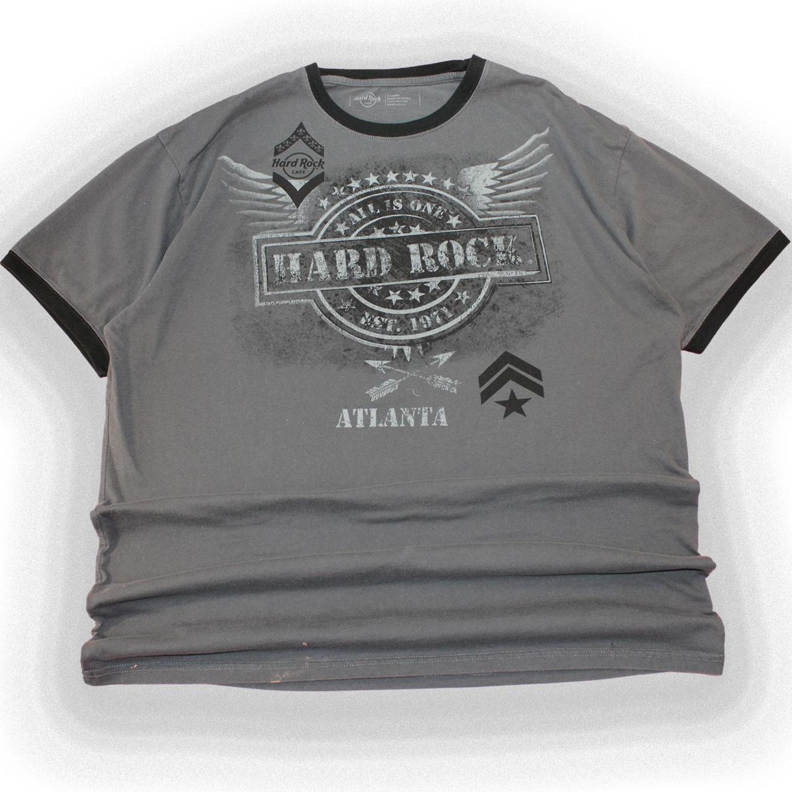 Hard Rock Cafe Y2K 2000's Hard Rock Cafe Atlanta Ringer Graphic Tee Size US XL / EU 56 / 4 - 1 Thumbnail