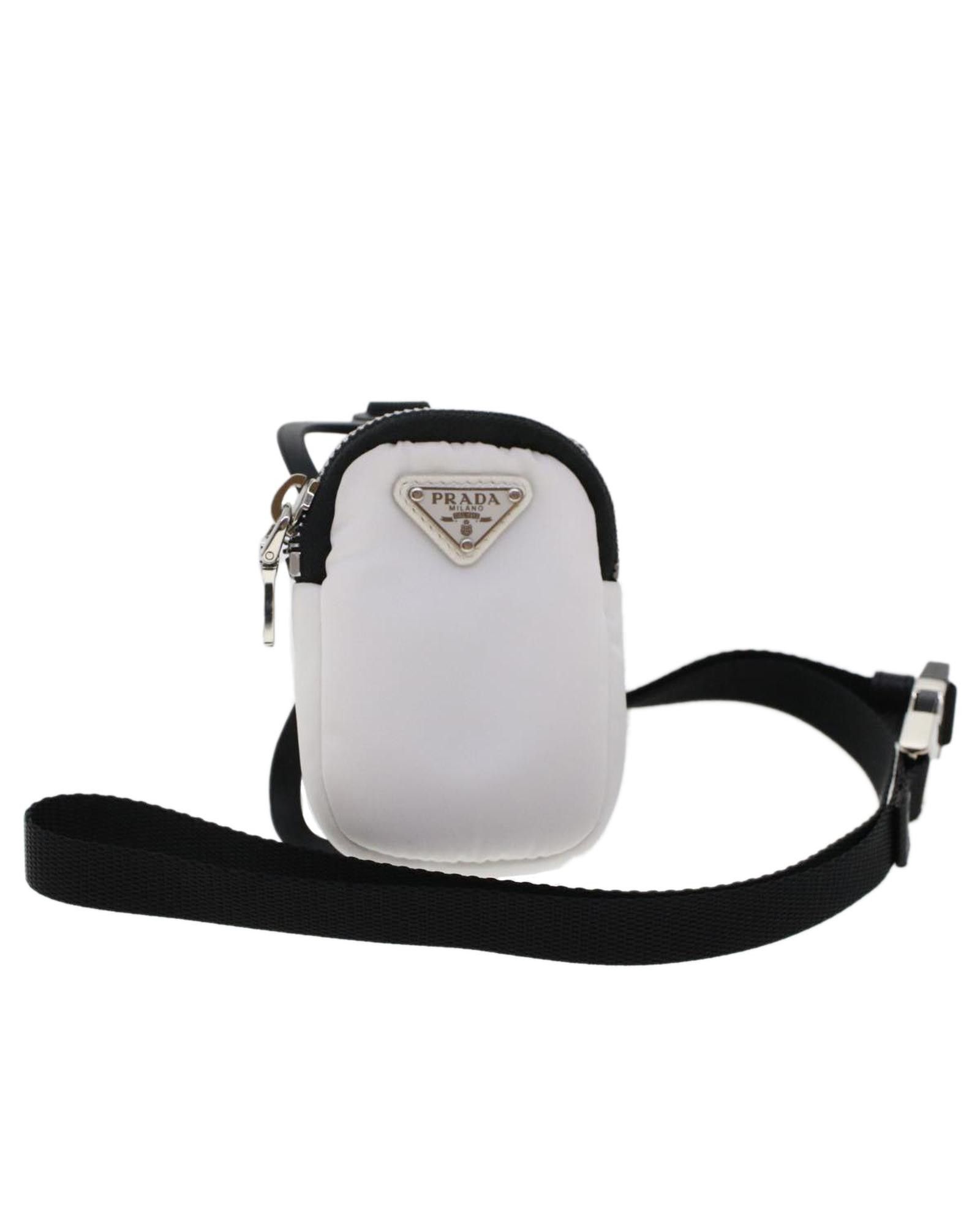 image of Prada White Nylon Pouch, Women's