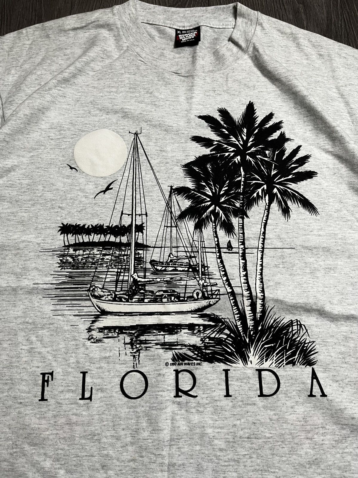 Vintage VTG 1990 Florida Beach Sailboat T-Shirt Screen Stars Best XL Size US XL / EU 56 / 4 - 3 Thumbnail