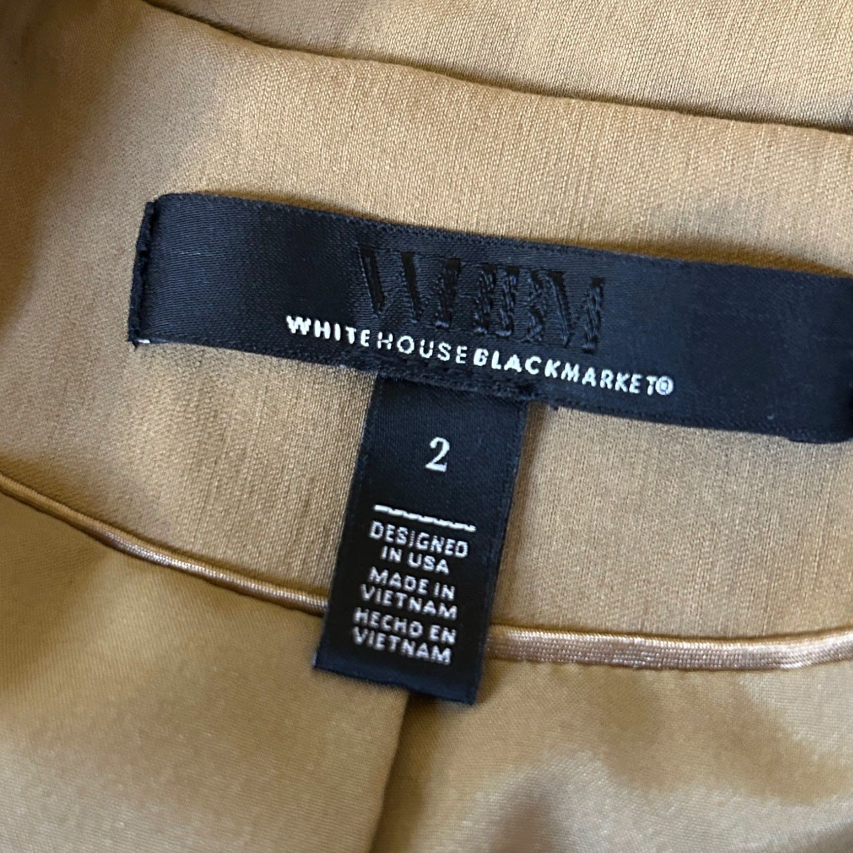 White House Black Market White House Black Market Blazer Jacket Button Front Career Khaki Womens Size 2 Size XS / US 0-2 / IT 36-38 - 2 Thumbnail
