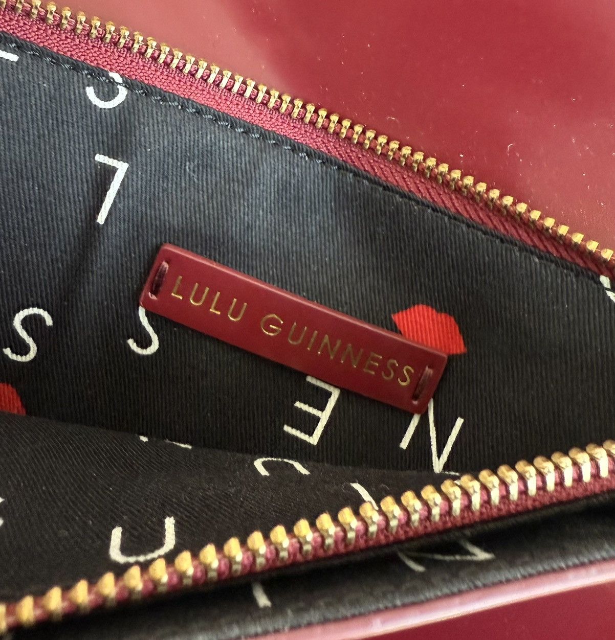Leather Lulu Guinness Red Leather Mini Bag Size ONE SIZE - 10 Thumbnail