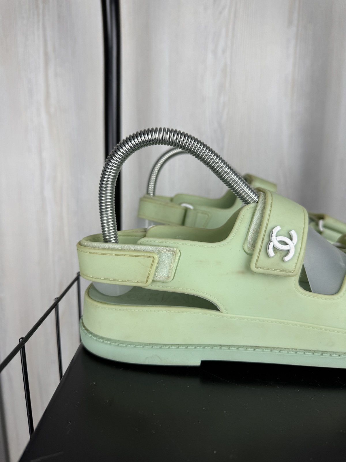 Chanel Chanel "Dad" Sandals Green Premium Size US 7 / IT 37 - 3 Thumbnail