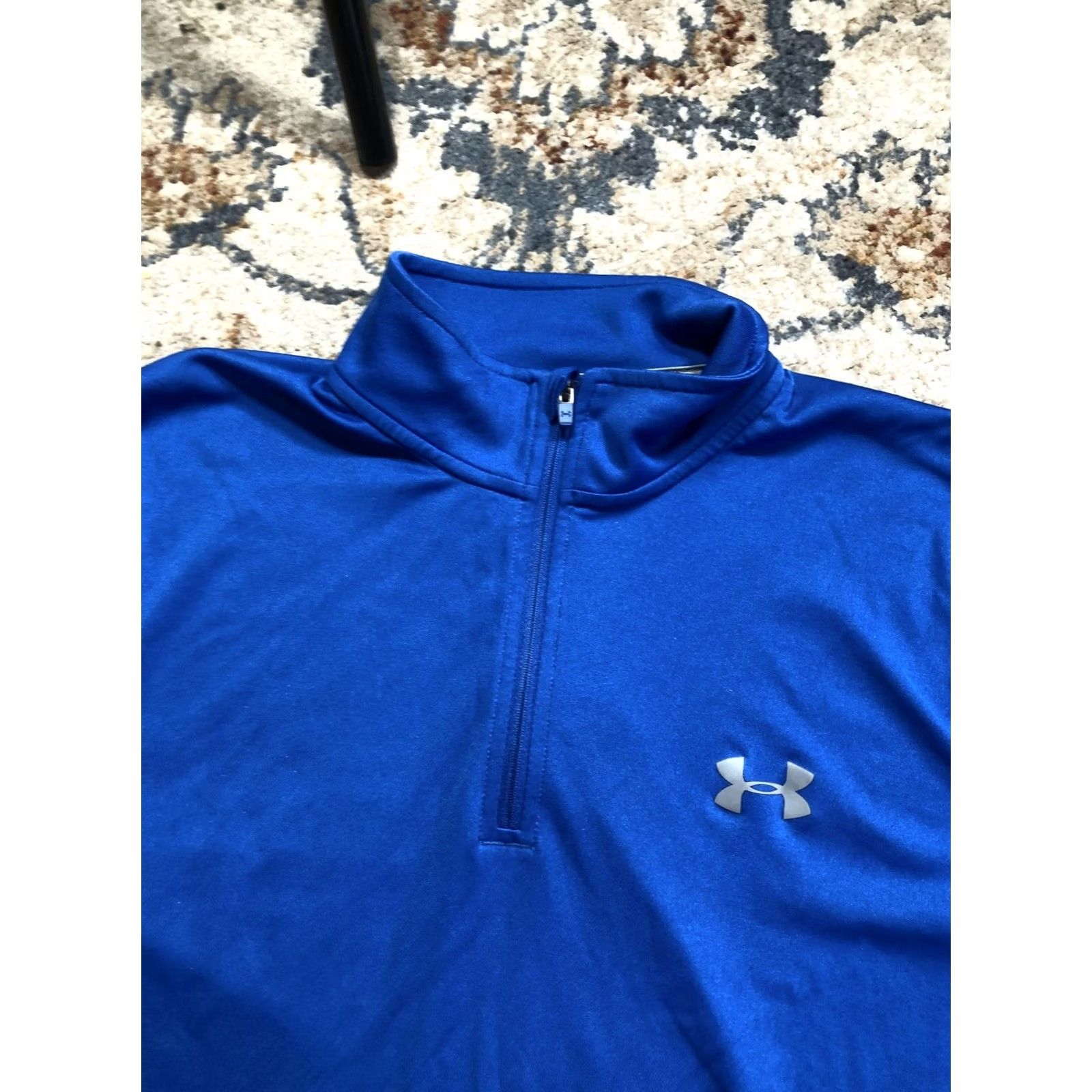 Under Armour Under Armour Shirt Mens XL Blue HeatGear Quarter Zip Long Sleeve Pullover Loose Size US XL / EU 56 / 4 - 6 Thumbnail