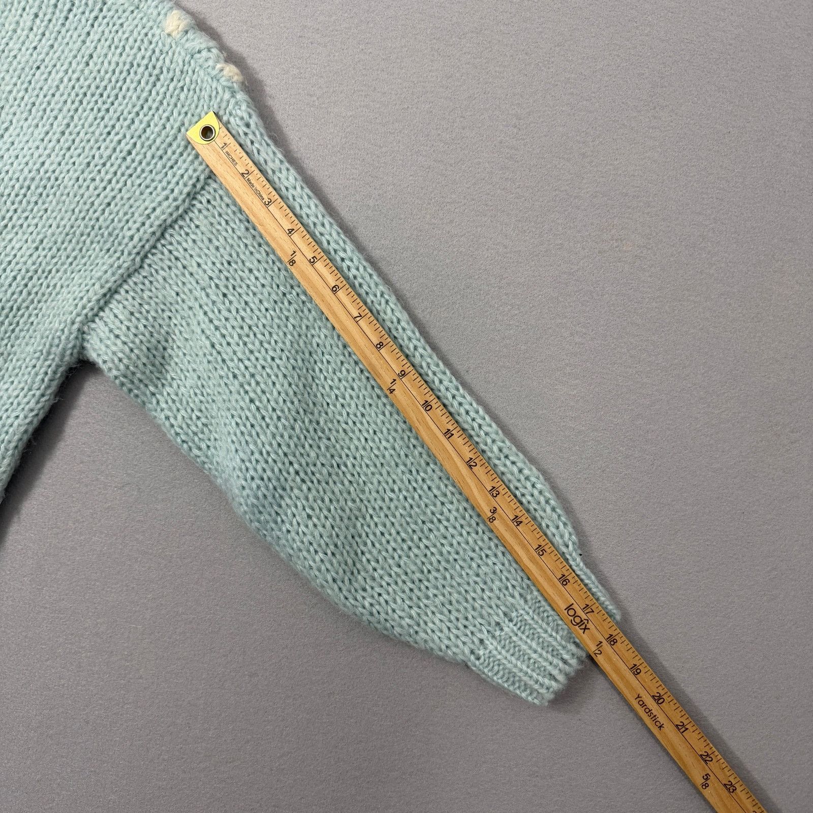 Vintage Vintage Chaus Sport Sweater Women's Small Teal Cable Knit Size S / US 4 / IT 40 - 9 Thumbnail