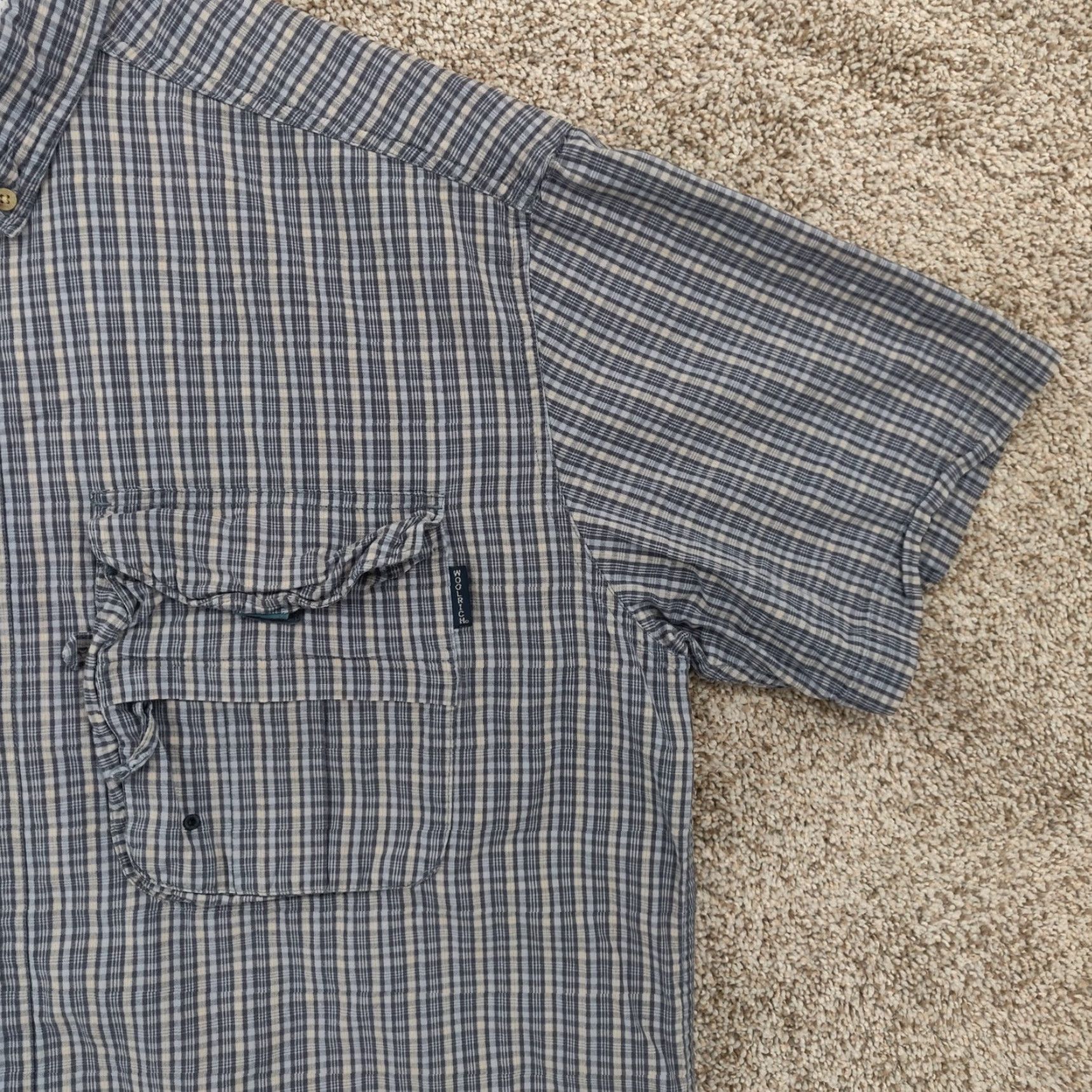 Vintage Woolrich Shirt Mens XL Plaid Short Sleeve Button Outdoor Hiking Fishing Vented Size US XL / EU 56 / 4 - 4 Thumbnail