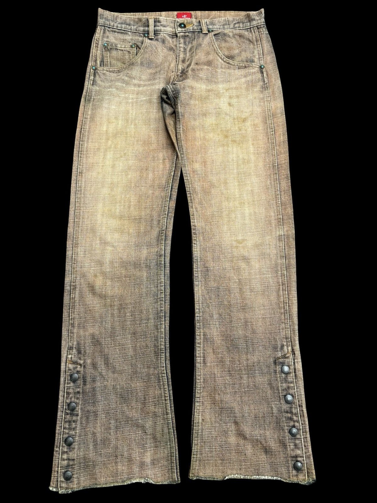 Japanese Brand 💥Insane 90s Flare💥+8 securacid Flare Acid Wash Denim F504 Size US 31 - 1 Thumbnail