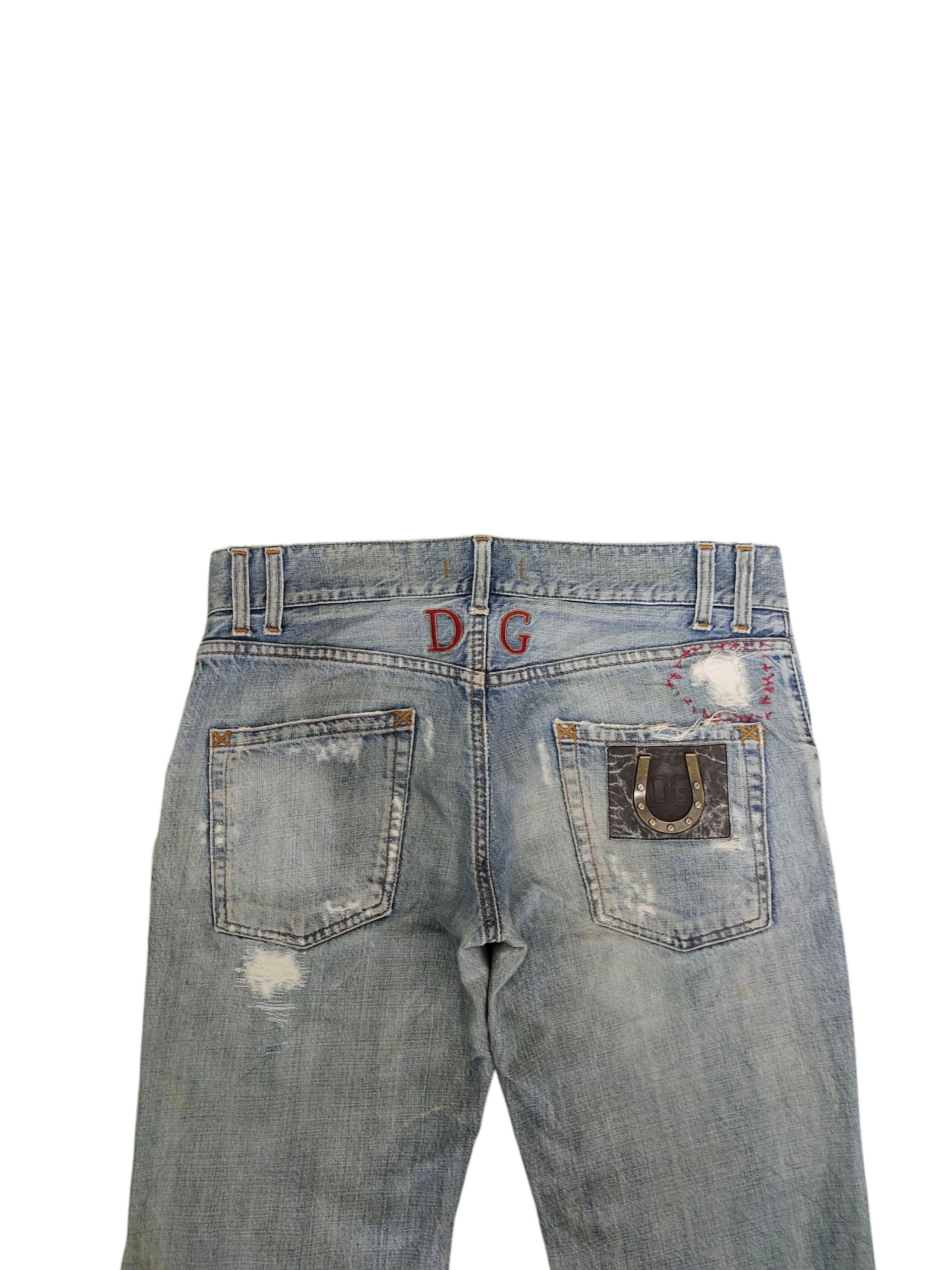 Dolce & Gabbana Vintage 90s Dolce & Gabbana Clawmark Distress Denim Jeans Size US 33 - 9 Thumbnail