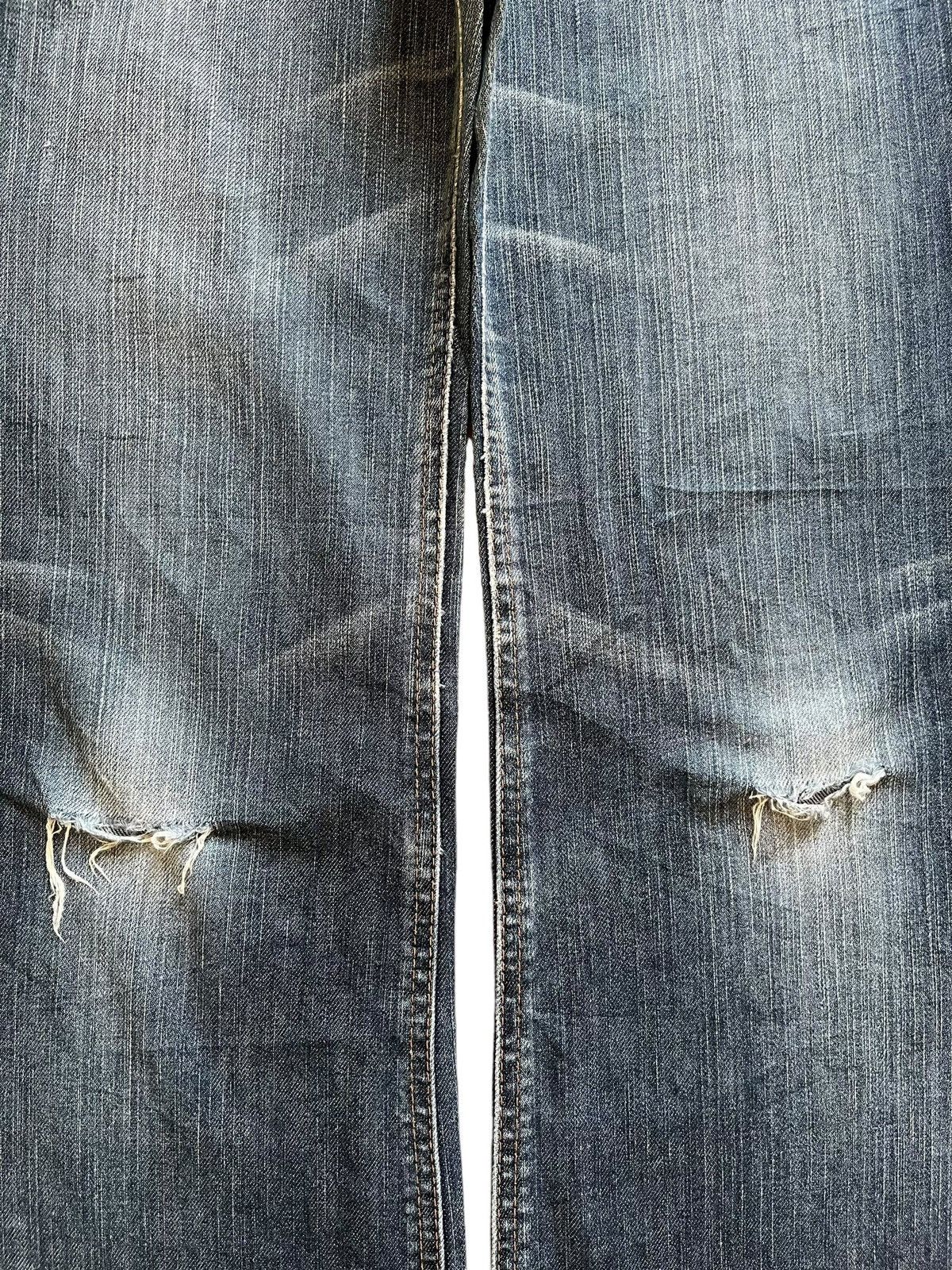 Japanese Brand Vintage Japanese Brand Blue Wash Bush Pant Flare Jeans Size 29" - 5 Thumbnail