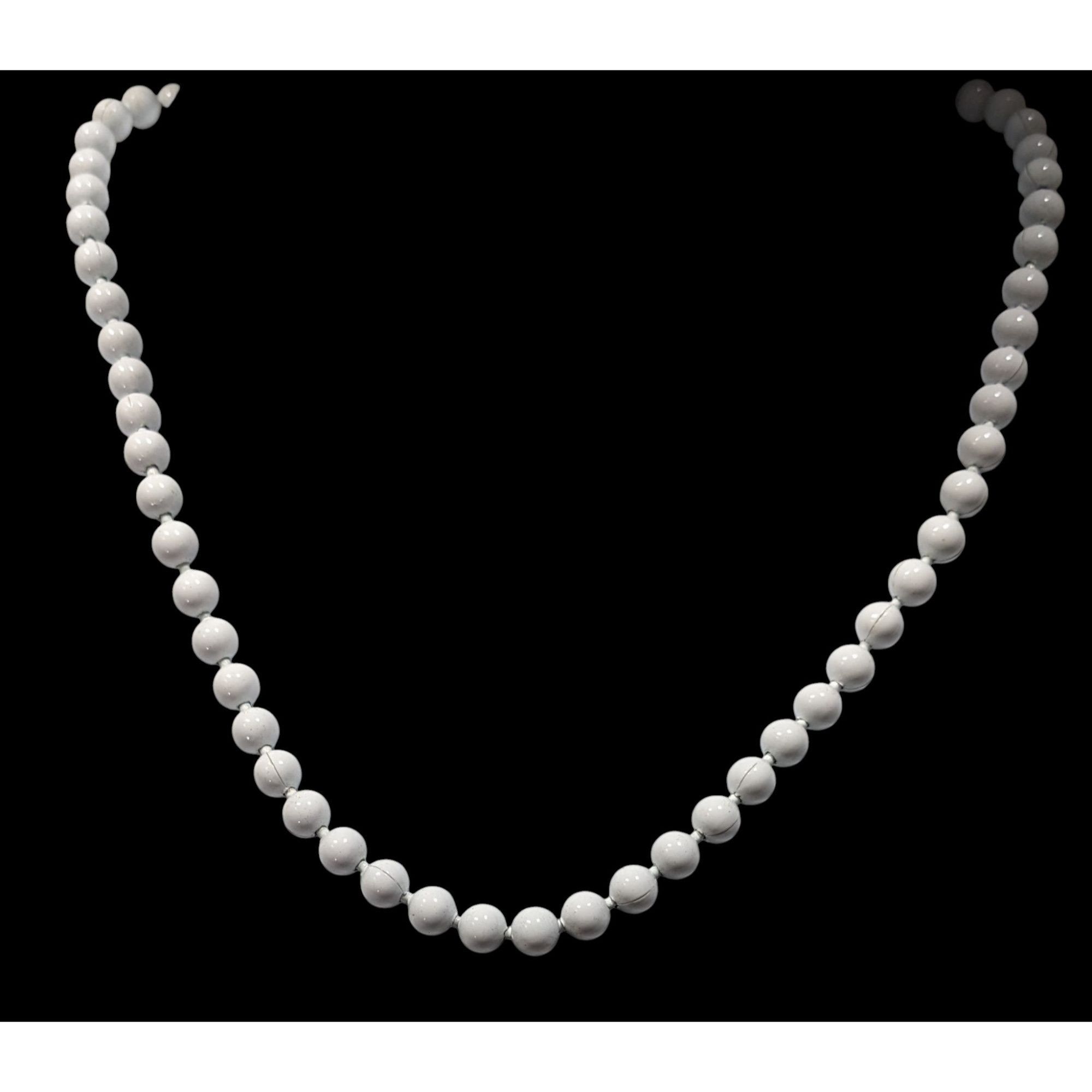 Other Vintage Oops A Daisy White Hollow Metal Beaded Necklace Size ONE SIZE - 3 Thumbnail