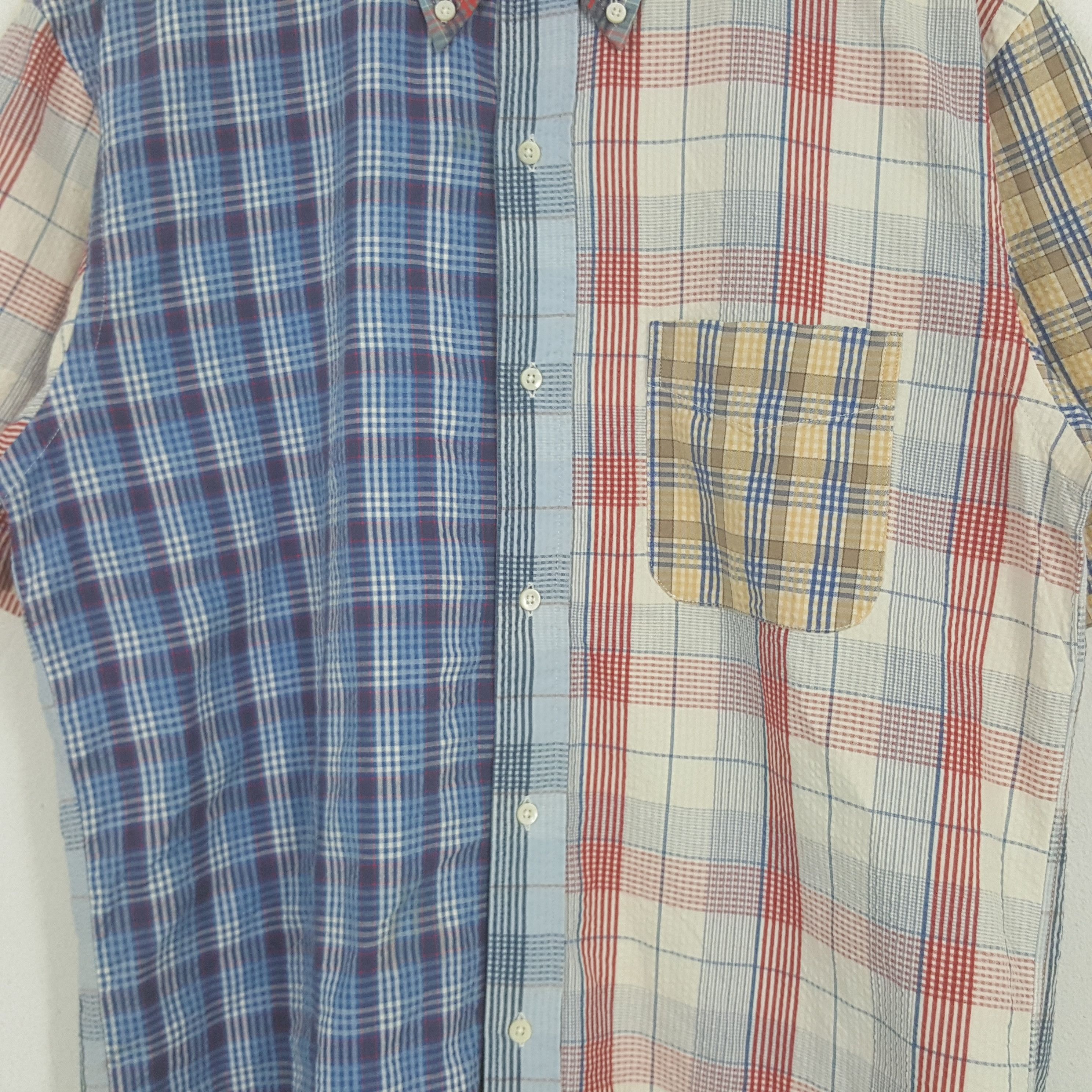 Vintage Sugar Cane Japanese Brand Short Shirt Button Up