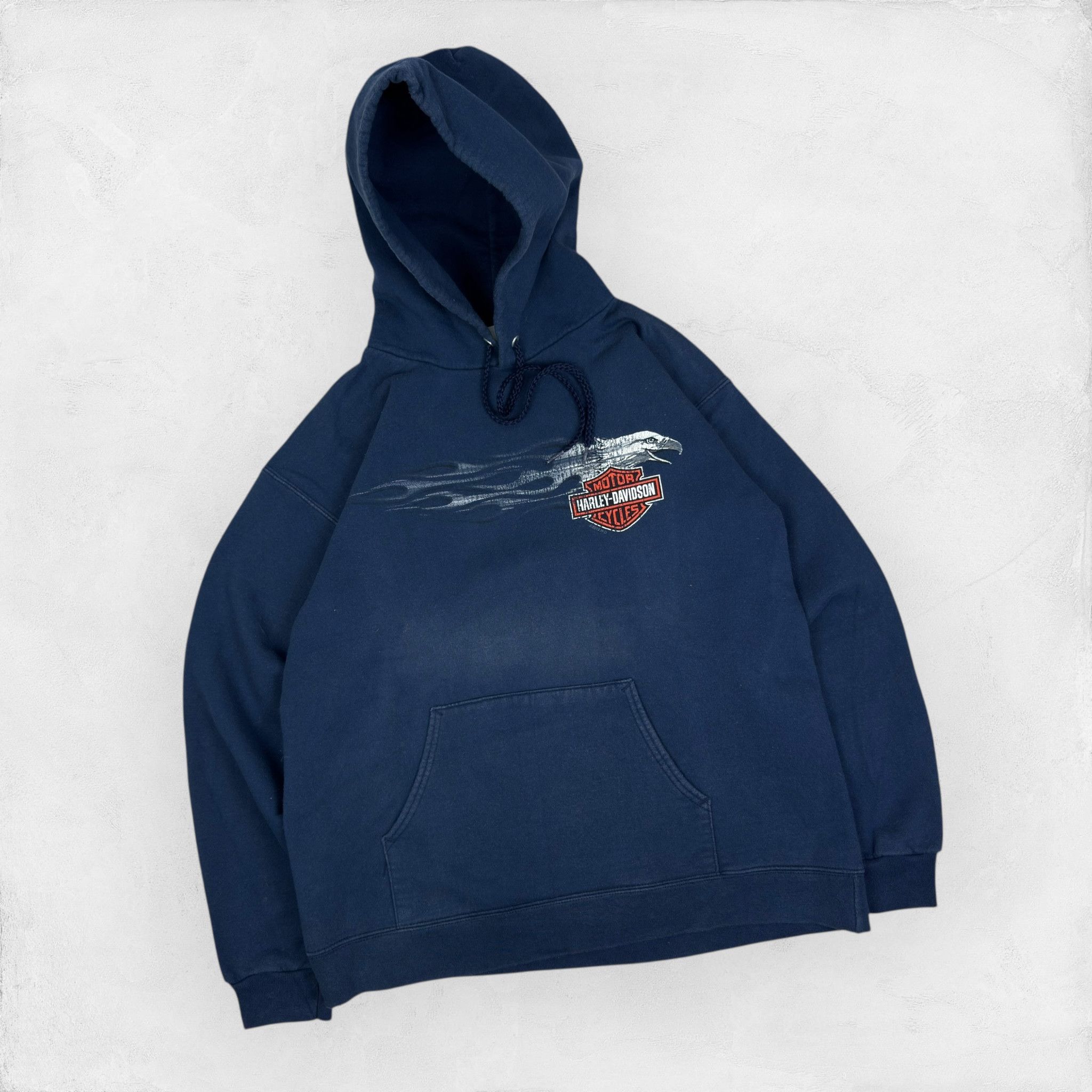 Harley Davidson Harley-Davidson Men's Blue Cotton Pullover Hoodie S (34-36) Size US S / EU 44-46 / 1 - 1 Thumbnail