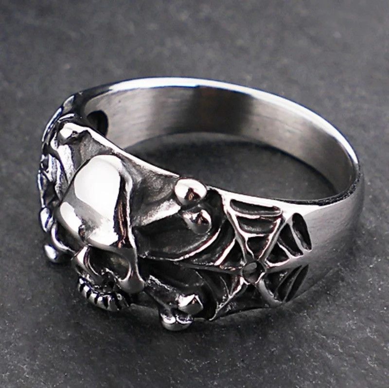 Other Gothic Steel Skull Rings Size ONE SIZE - 2 Thumbnail
