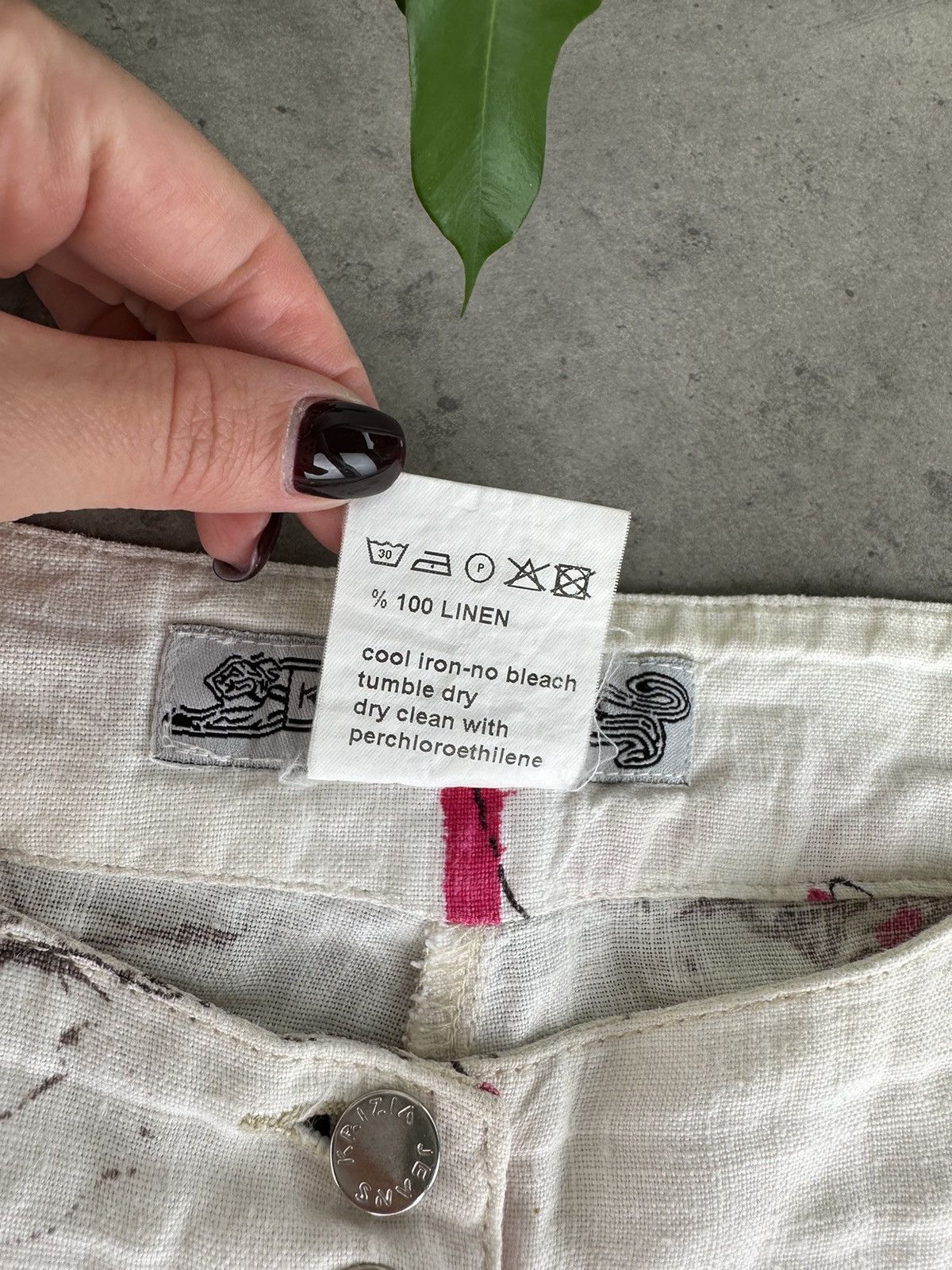 Krizia Uomo Krizia Jeans Multicolor Linen Pants Size US 34 / EU 50 - 3 Thumbnail