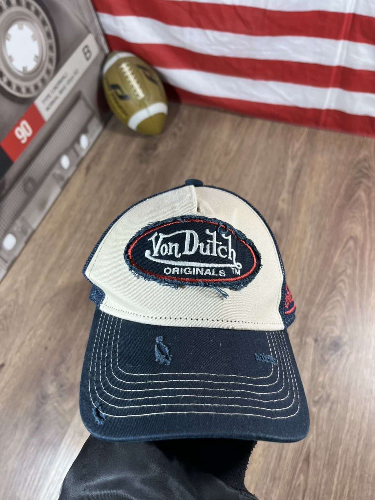 Von Dutch Vintage Von Dutch Distressed Cap Hat Size ONE SIZE - 1 Thumbnail