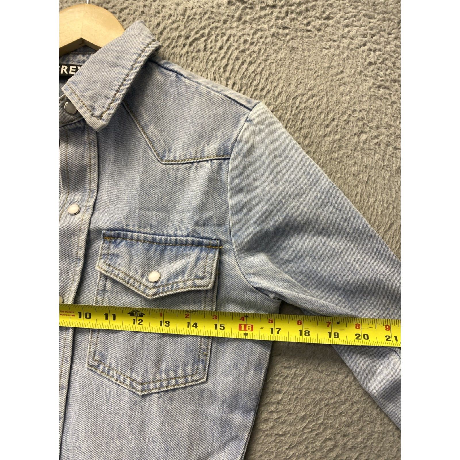 Vintage VINTAGE Grey Lab Mini Dress XS Blue Cotton Knit Long Sleeve Tie-Waist Snap Button Classic Womens Size XS / US 0-2 / IT 36-38 - 5 Thumbnail