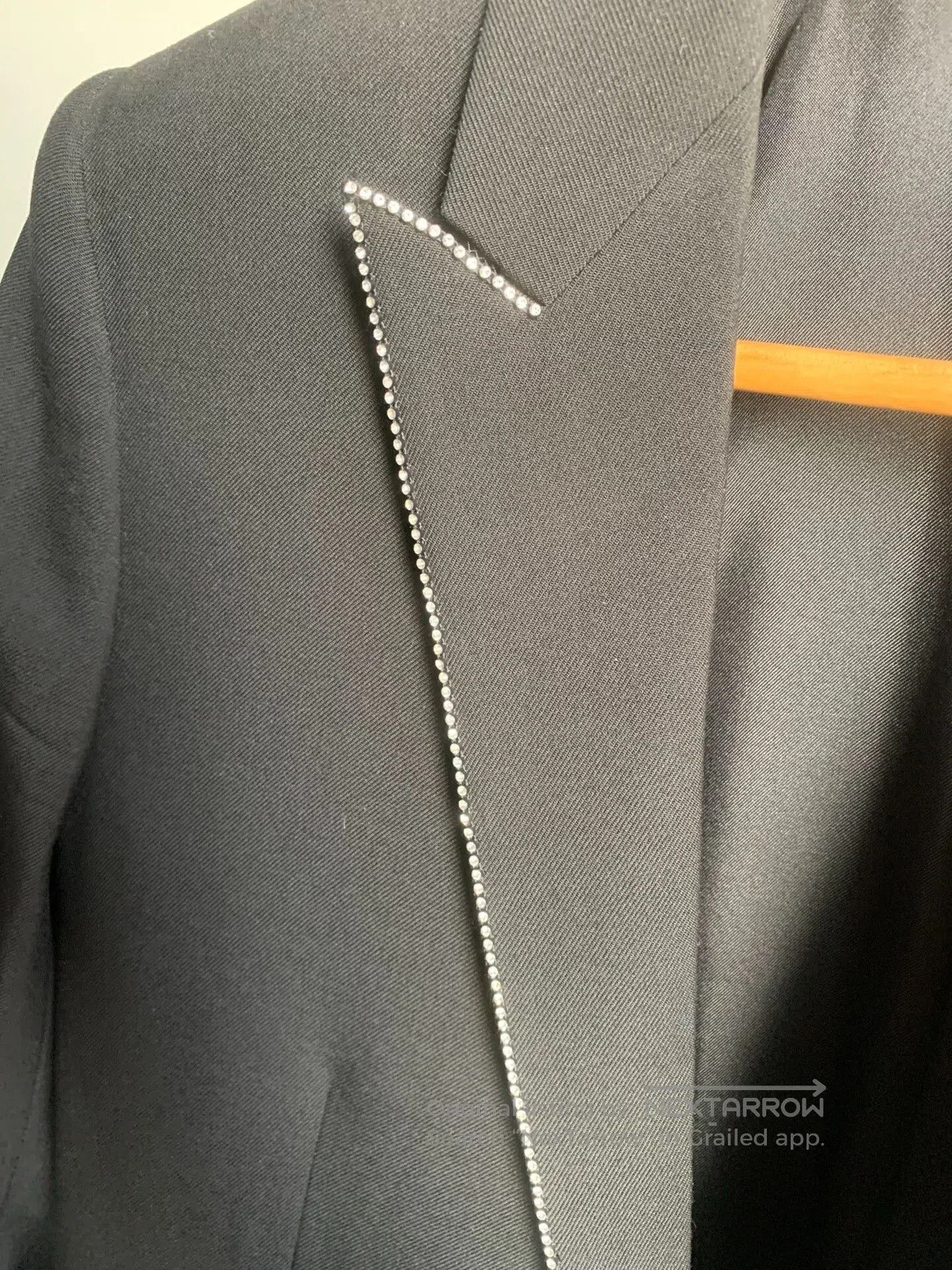 Saint Laurent Paris Saint Laurent Hedi 16FW Crystal Trim Blazer. Size US S / EU 44-46 / 1 - 3 Thumbnail