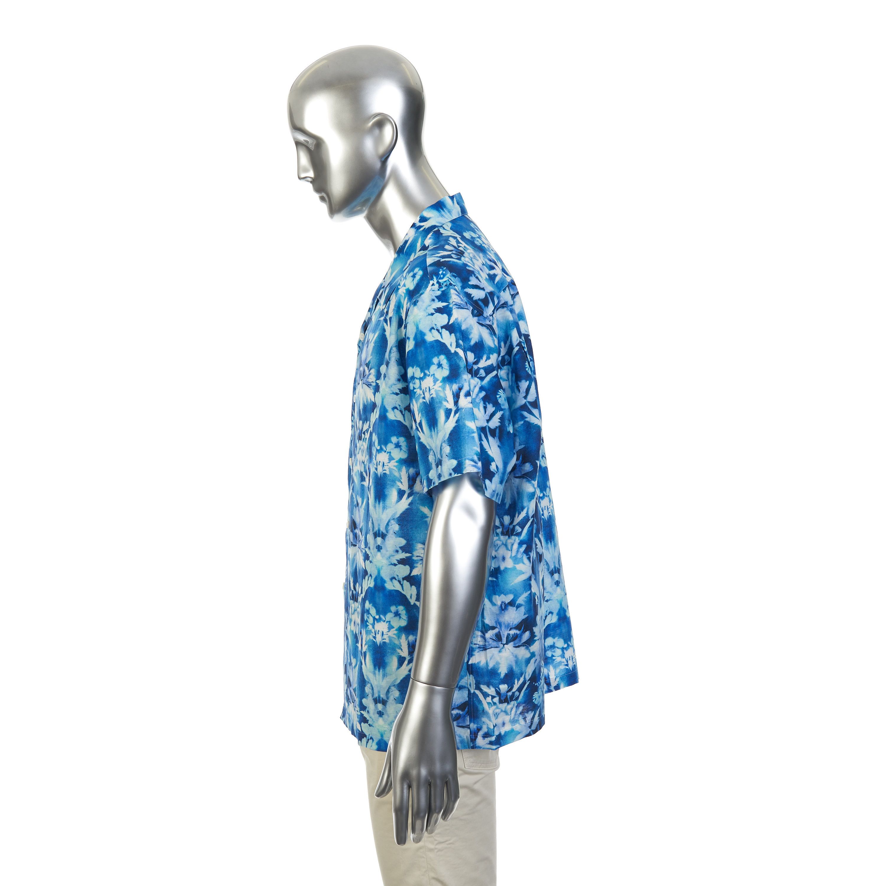Berluti Hawaiian Shirt With Floral Print & Shortsleeves Size 43 Size US L / EU 52-54 / 3 - 4 Thumbnail