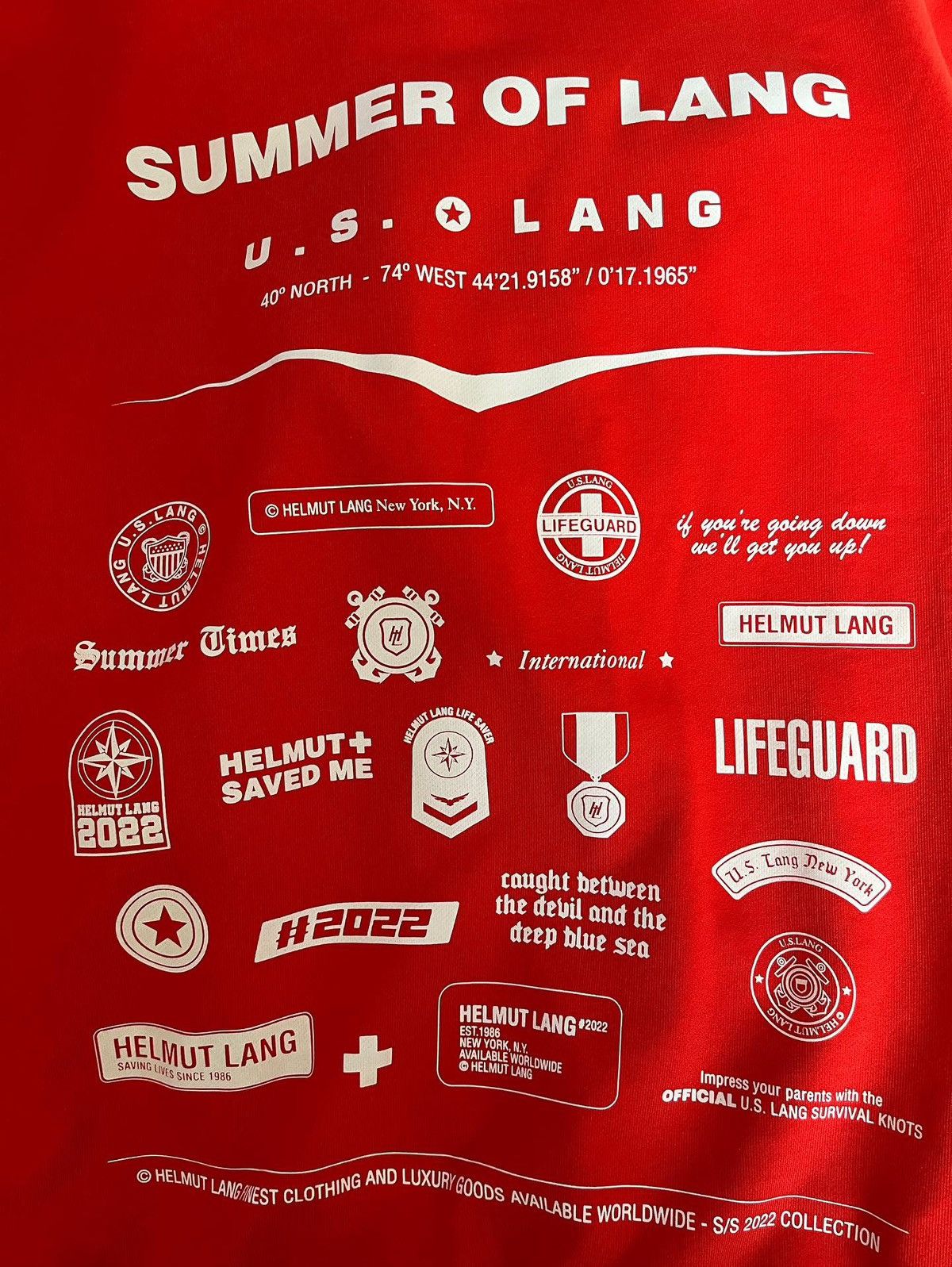 Helmut Lang Helmut Lang S/S 22 “Summer of Lang” lifeguard sweater red Size US S / EU 44-46 / 1 - 4 Thumbnail