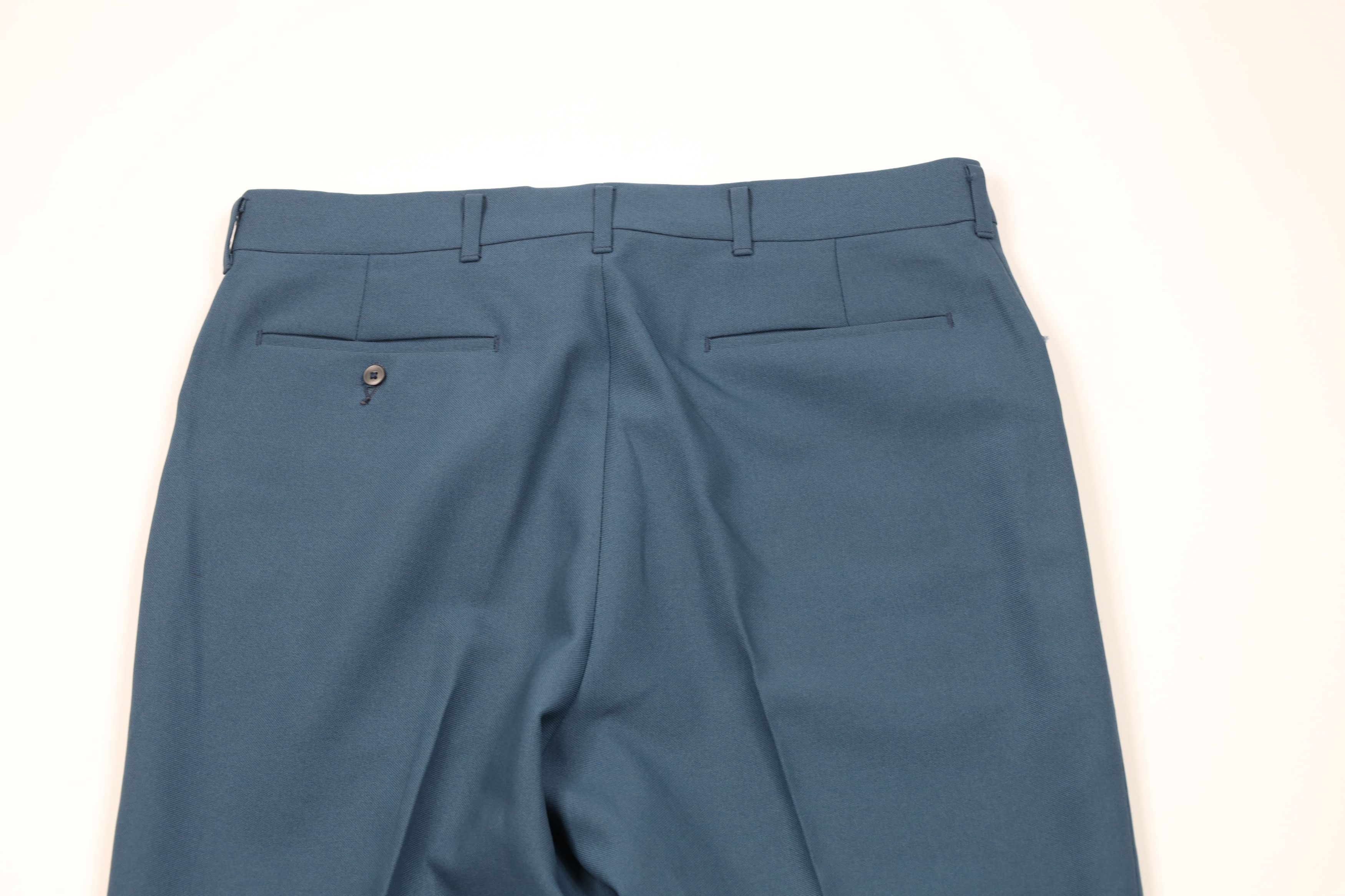 Vintage Vintage 70s Streetwear Flared Wide Leg Chino Pants Blue USA Size US 34 / EU 50 - 13 Thumbnail