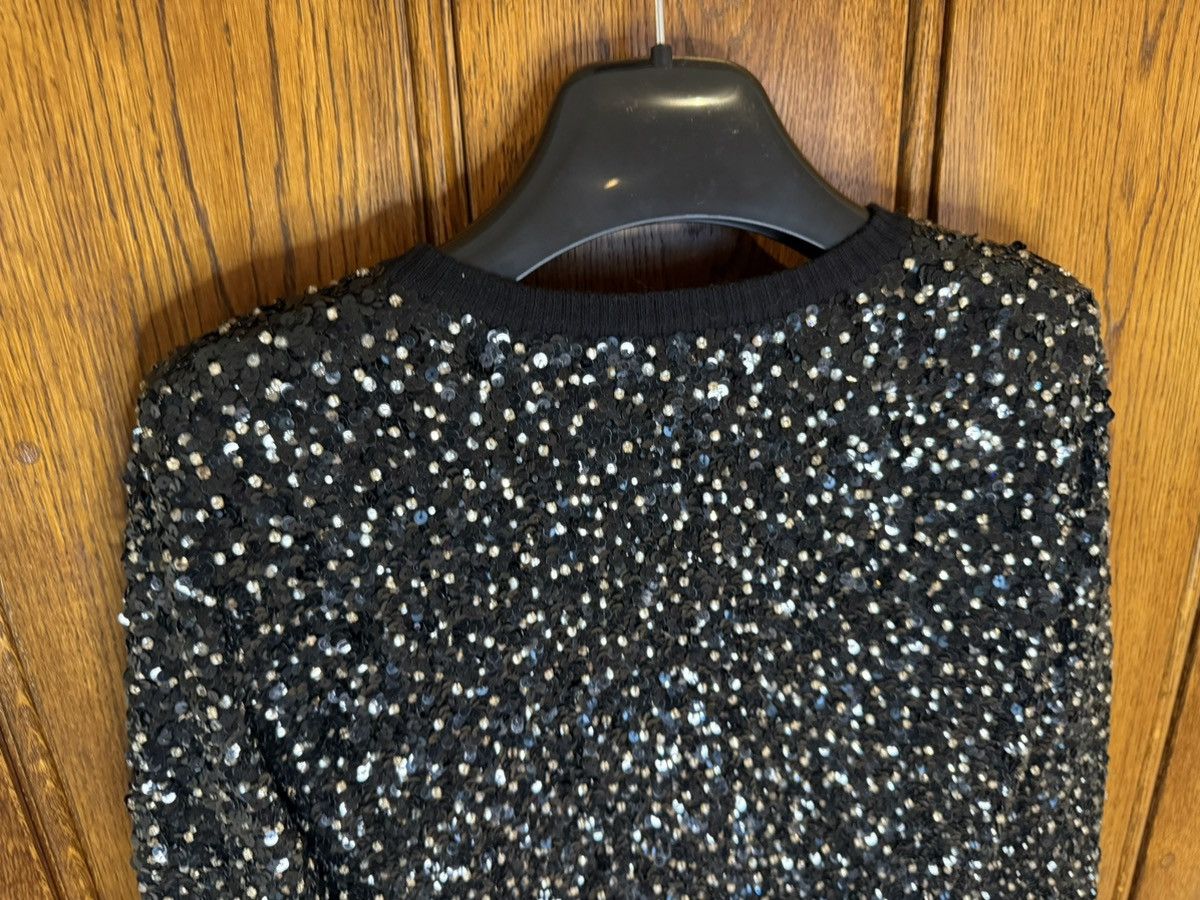 Saint Laurent Paris FW17 Saint Laurent crystal sequin embroidered sweater black Size US XS / EU 42 / 0 - 12 Thumbnail