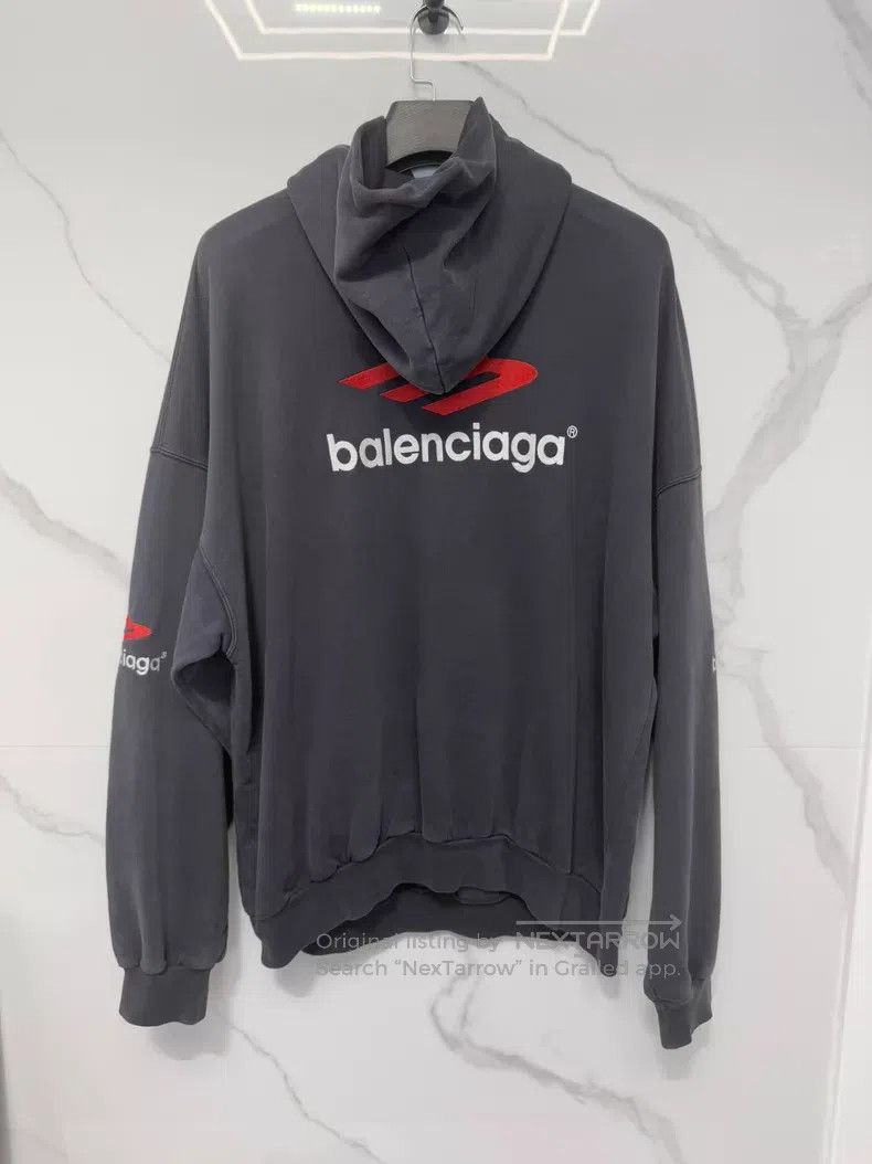 Balenciaga Balenciaga Black Classic Logo Sweatshirt Size US M / EU 48-50 / 2 - 2 Thumbnail