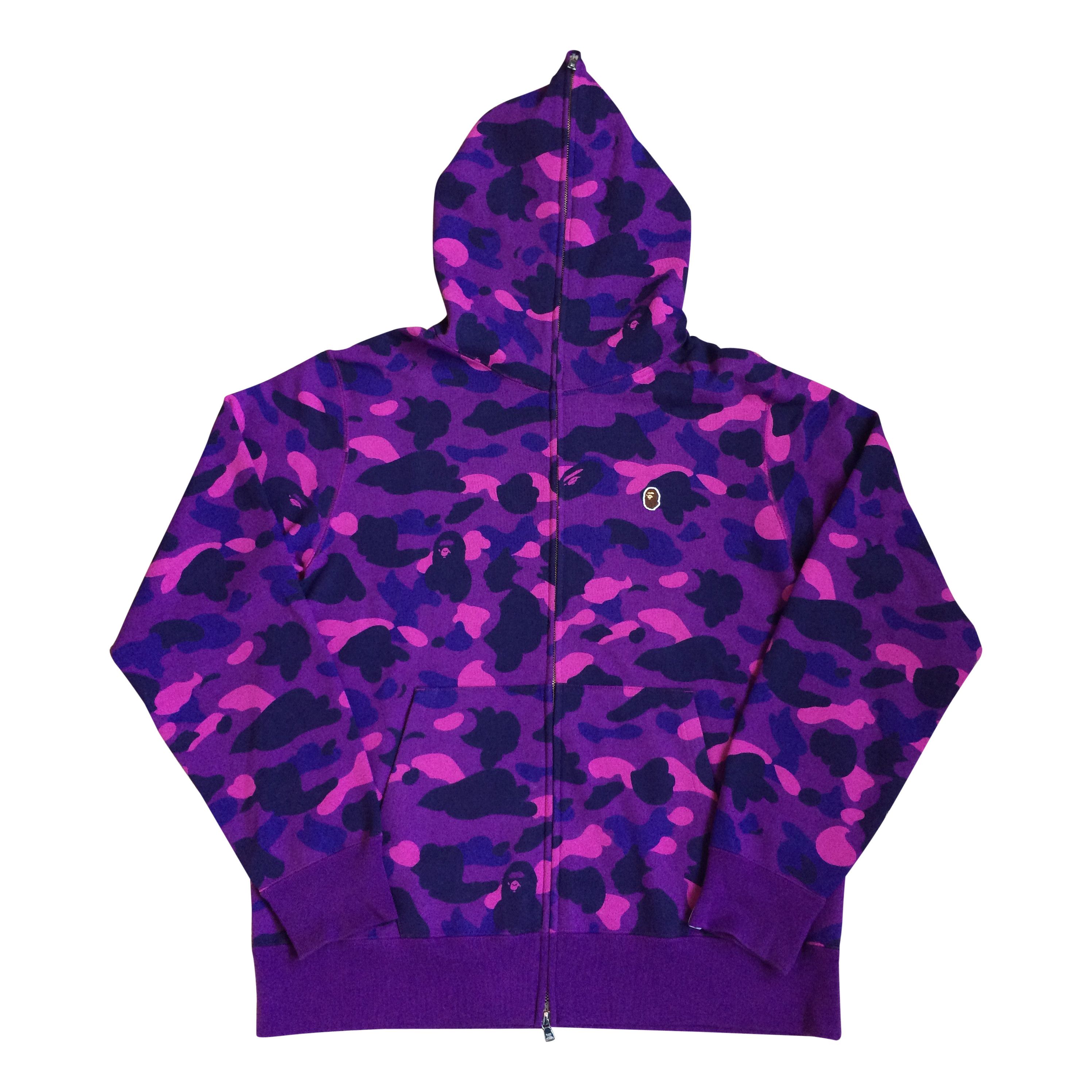 OG Bathing Ape Purple Camo Full Zip Hoodie