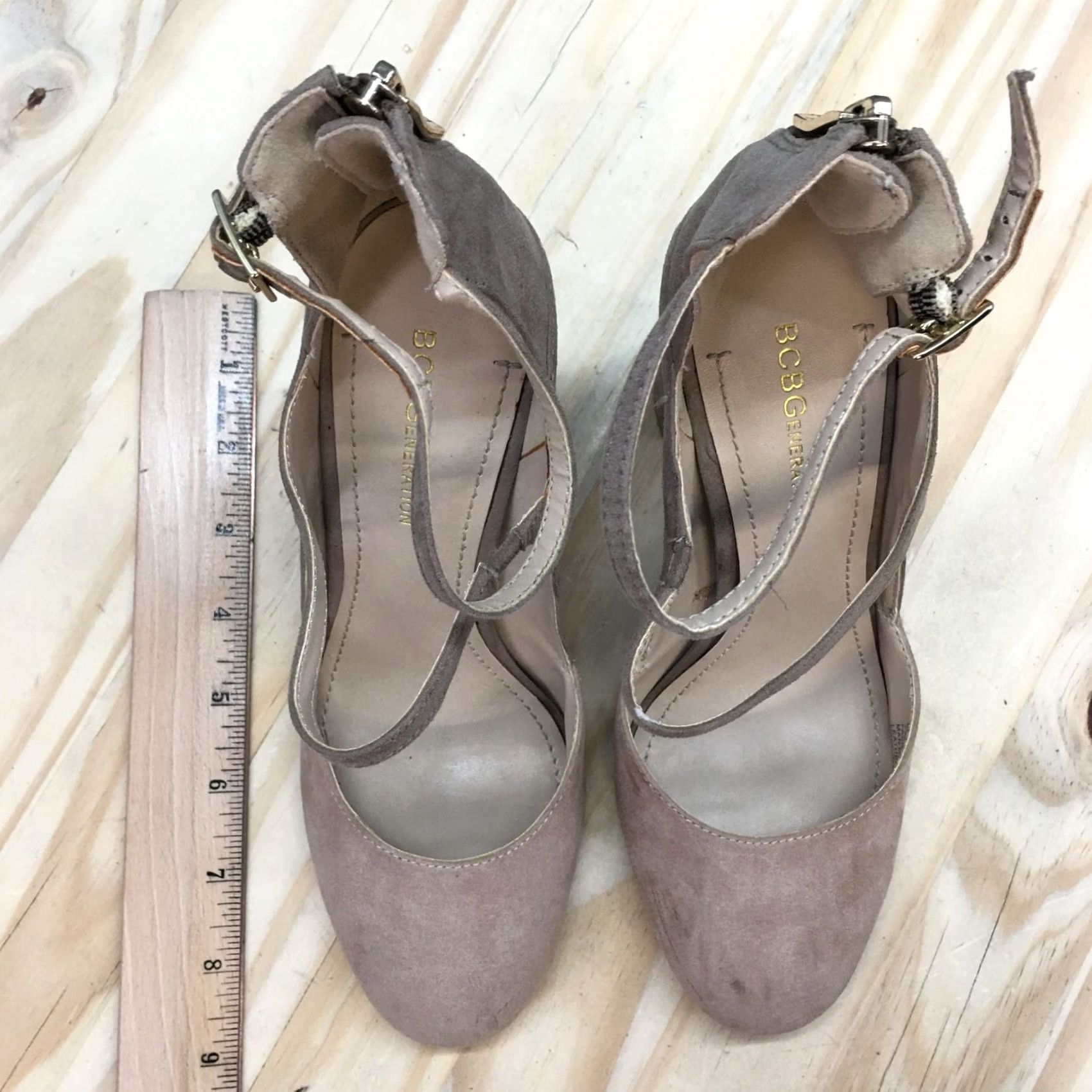 BCBGeneration BCBGeneration Sandal Womens 7M Brown Leissa Ankle Strap Closed Toe Block Heel Shoes Platform Casual Shoes Womens Size US 7 / IT 37 - 7 Thumbnail