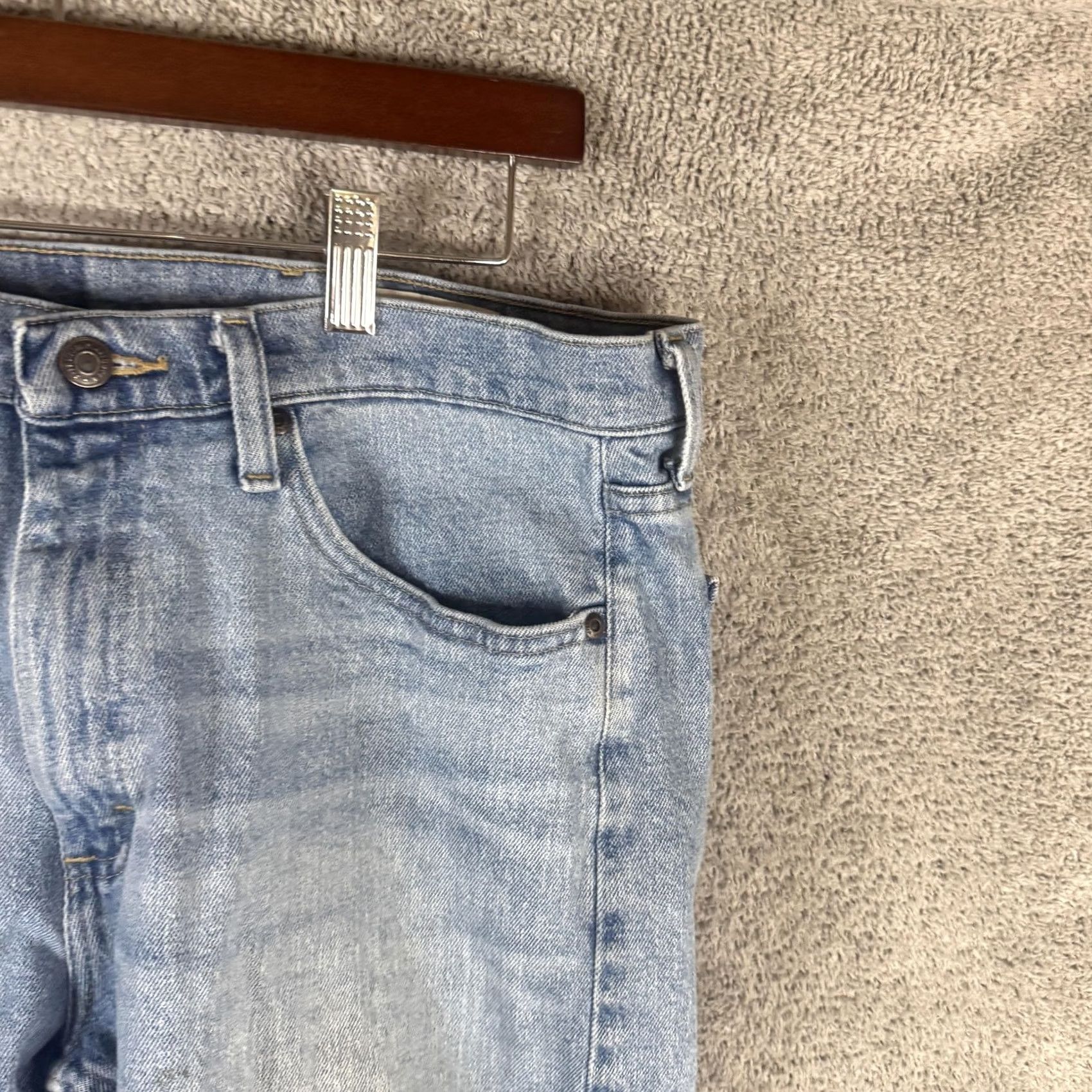 Wrangler Wrangler Jeans Mens 30x25 Light Wash Denim Straight Leg Regular Fit Casual Size US 30 / EU 46 - 3 Thumbnail