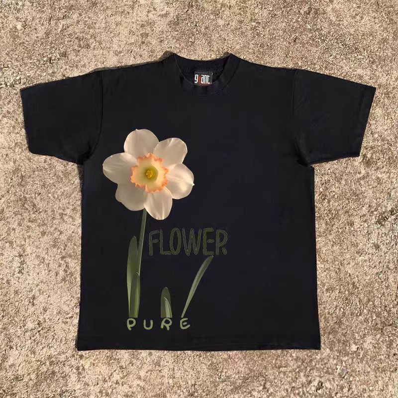 Other Black washed retro floral print t-shirt Size US M / EU 48-50 / 2 - 1 Thumbnail