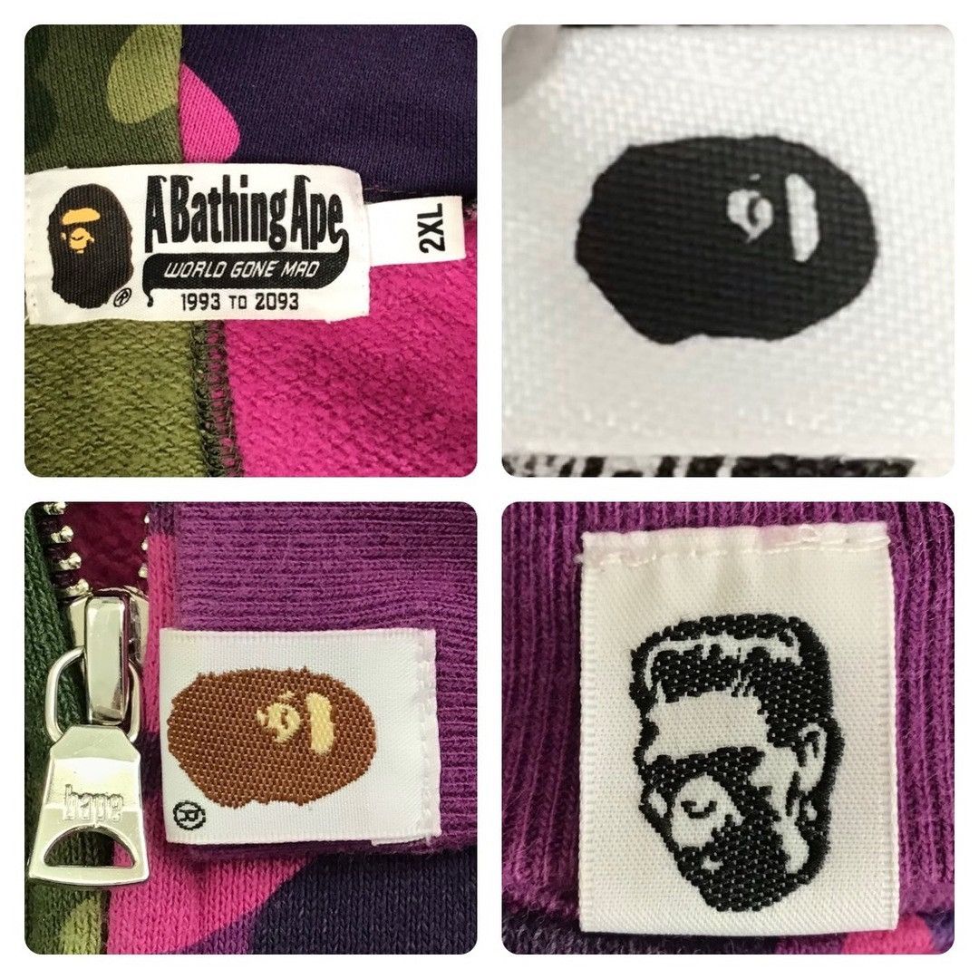 Bape 🔥2XL🔥 BAPE Shark full zip hoodie Purple camo x Green camo Size US XXL / EU 58 / 5 - 7 Thumbnail