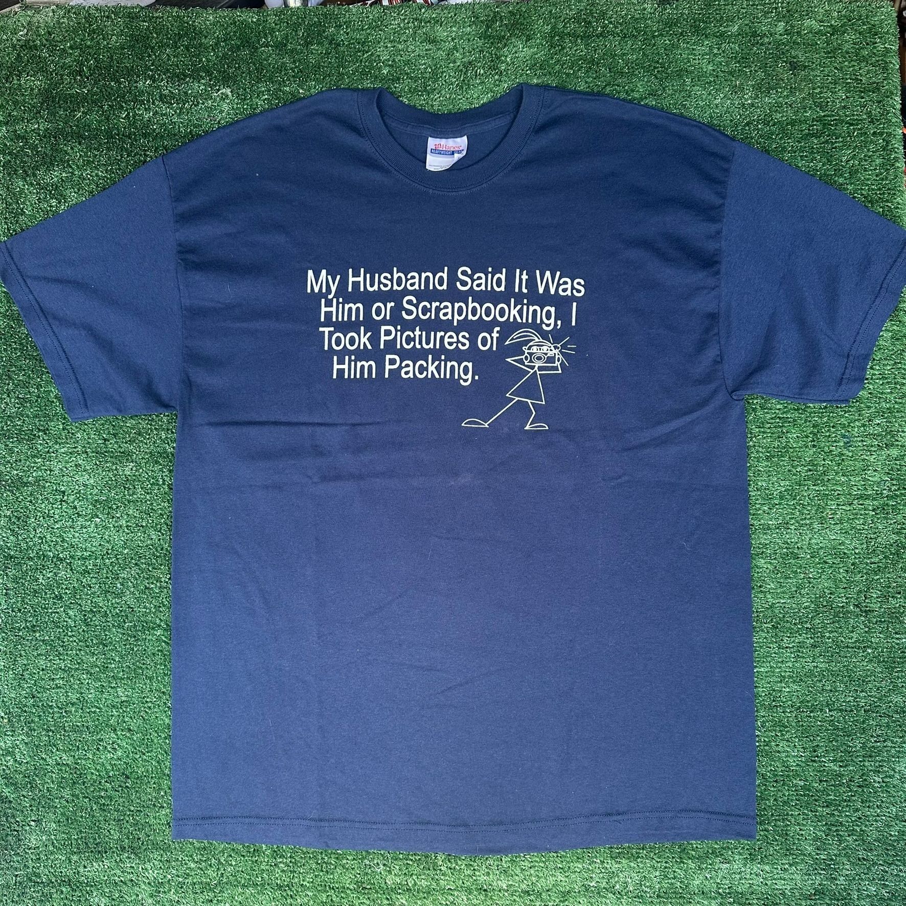 Hanes Vintage Y2K Husband Scrapbook Humor T-Shirt Grandma Ironic F Size US XL / EU 56 / 4 - 1 Thumbnail