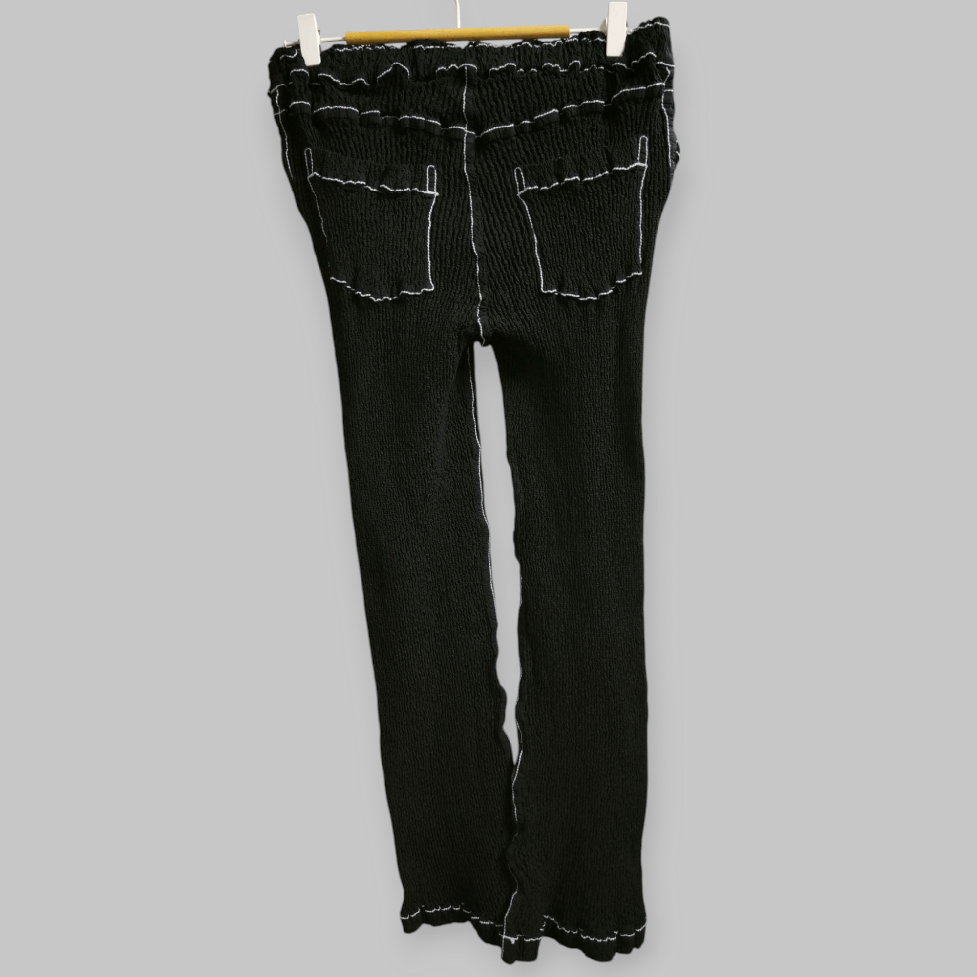 Pleats Please Issey Miyake Popcorn Cauliflower Black/White Pant Size 37" - 5 Thumbnail