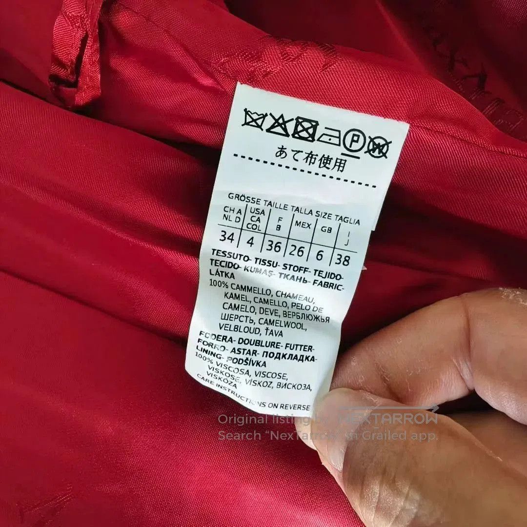 Max Mara MaxMara Red Belted Collar Long Coat. Size M / US 6-8 / IT 42-44 - 4 Thumbnail