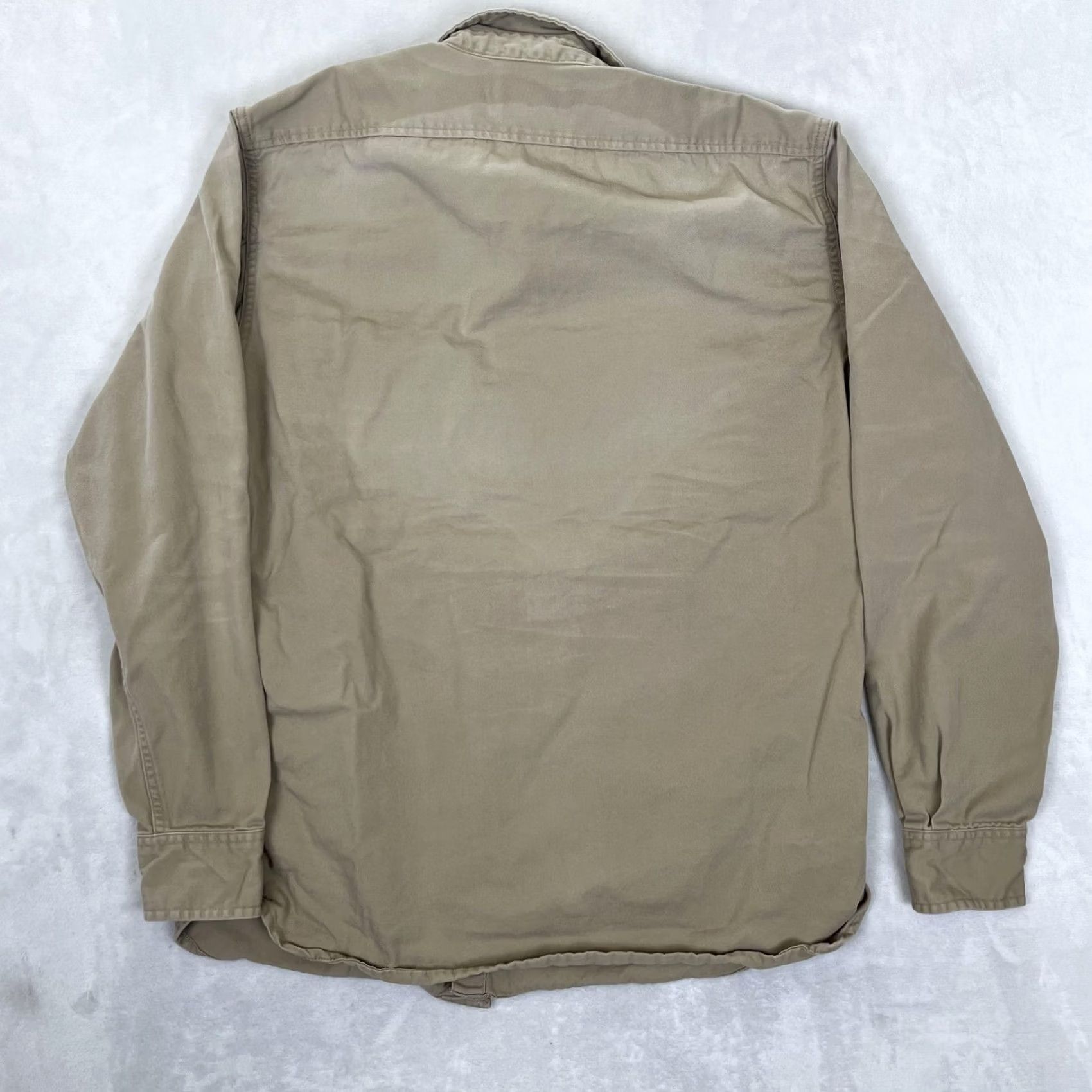 Vintage VINTAGE Big Mac Shirt Mens Medium Beige Solid Long Sleeve Button Front Workwear Size US M / EU 48-50 / 2 - 5 Thumbnail