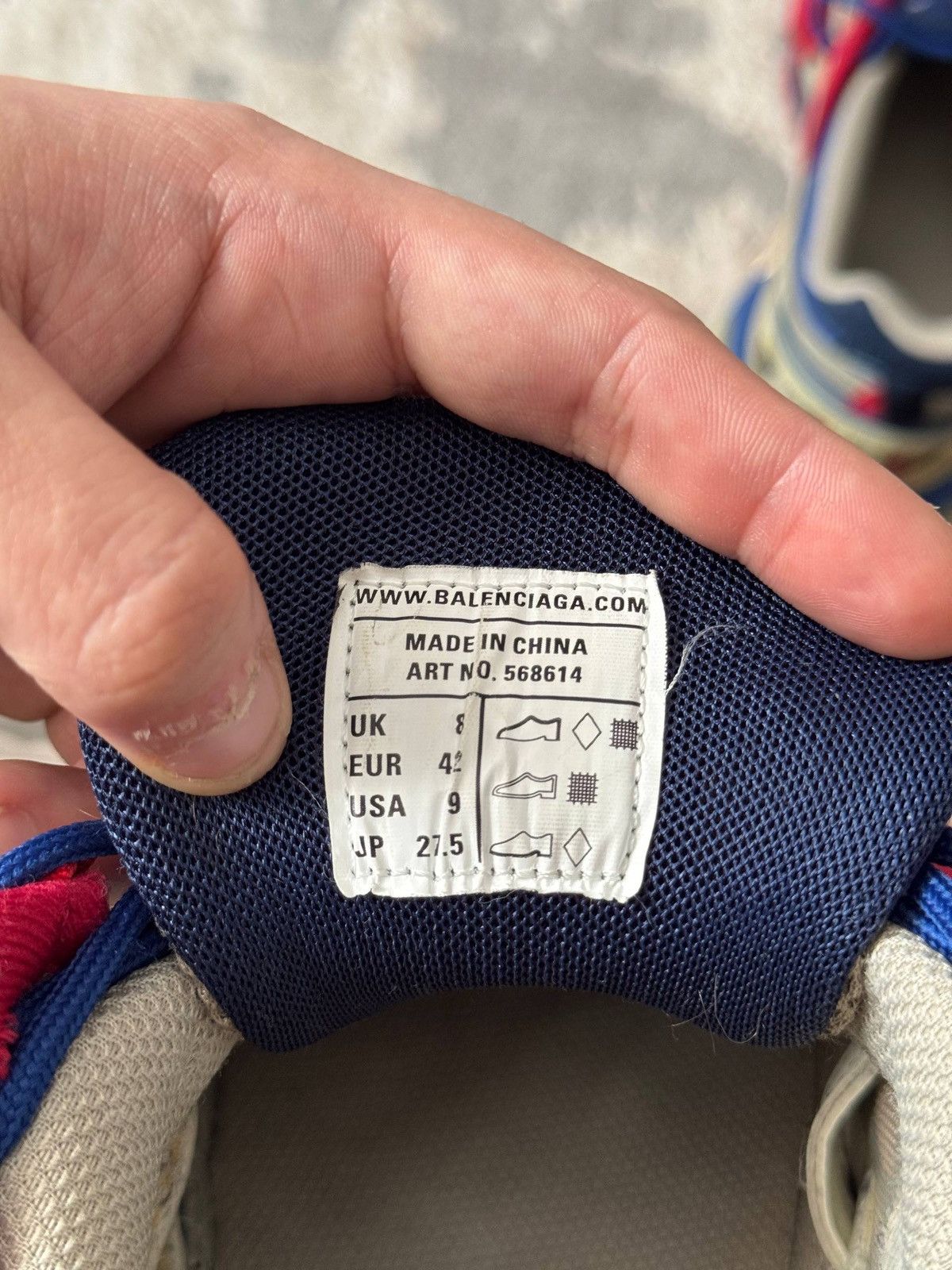 Balenciaga Balenciaga Track 2 Trainer Sneakers Beige/Blue/Red Size US 9 / EU 42 - 10 Thumbnail