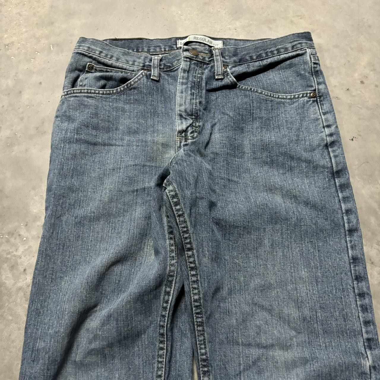 Japanese Brand × Vintage Crazy Vintage Y2K/2000s Grunge Dark Wash Denim Jeans! Size US 31 - 5 Thumbnail