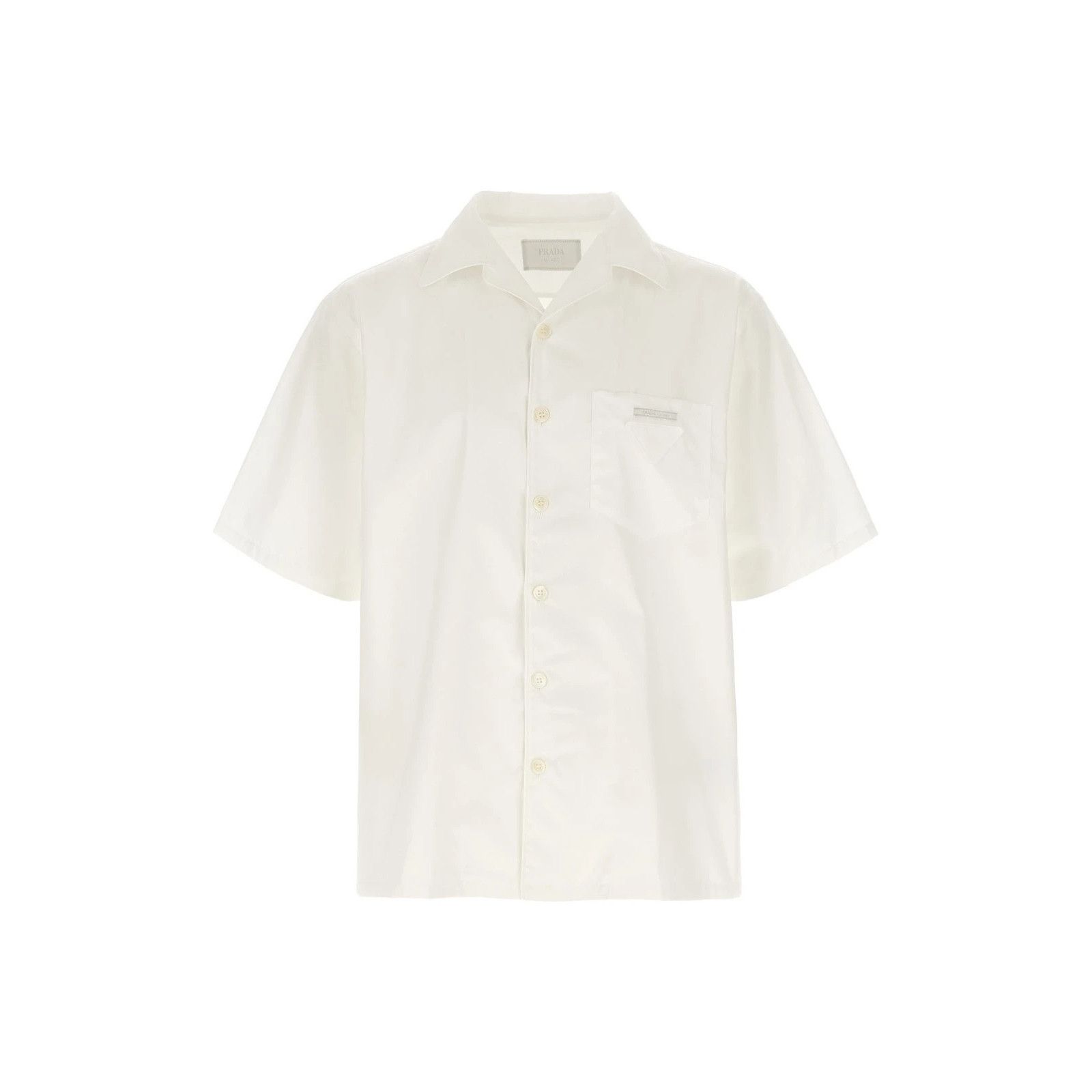 Prada PRADA White Bowling Cotton Shirt New & Authentic (Men's size Size US L / EU 52-54 / 3 - 1 Thumbnail