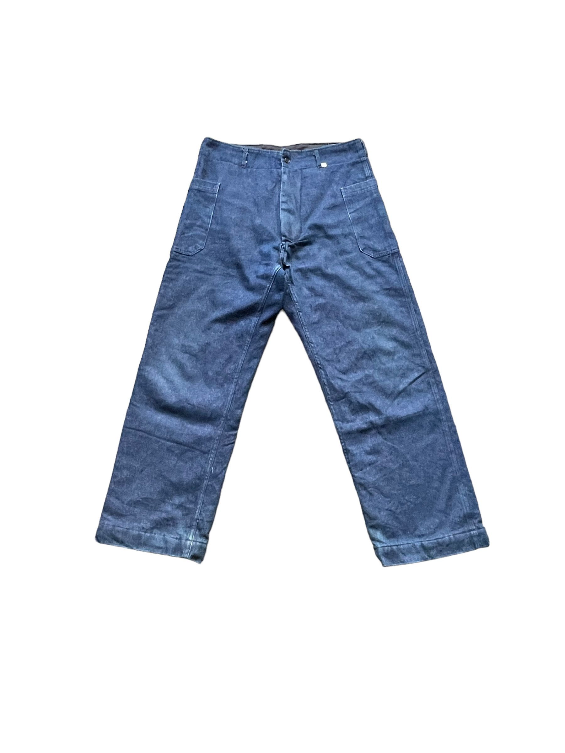 Japanese Brand × Vintage Vintage Japanese Unknown Brand Worker Insulted Denim Size US 34 / EU 50 - 1 Thumbnail
