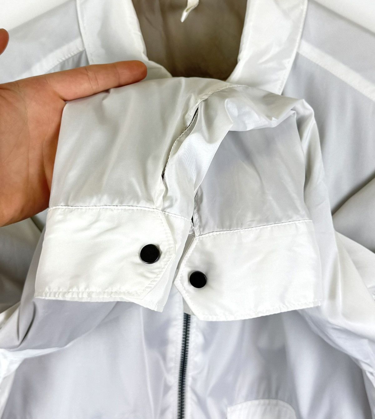 Vintage Vintage Archive hLam Milano Full Zip Nylon Jacket White Top Size L / US 10 / IT 46 - 4 Thumbnail