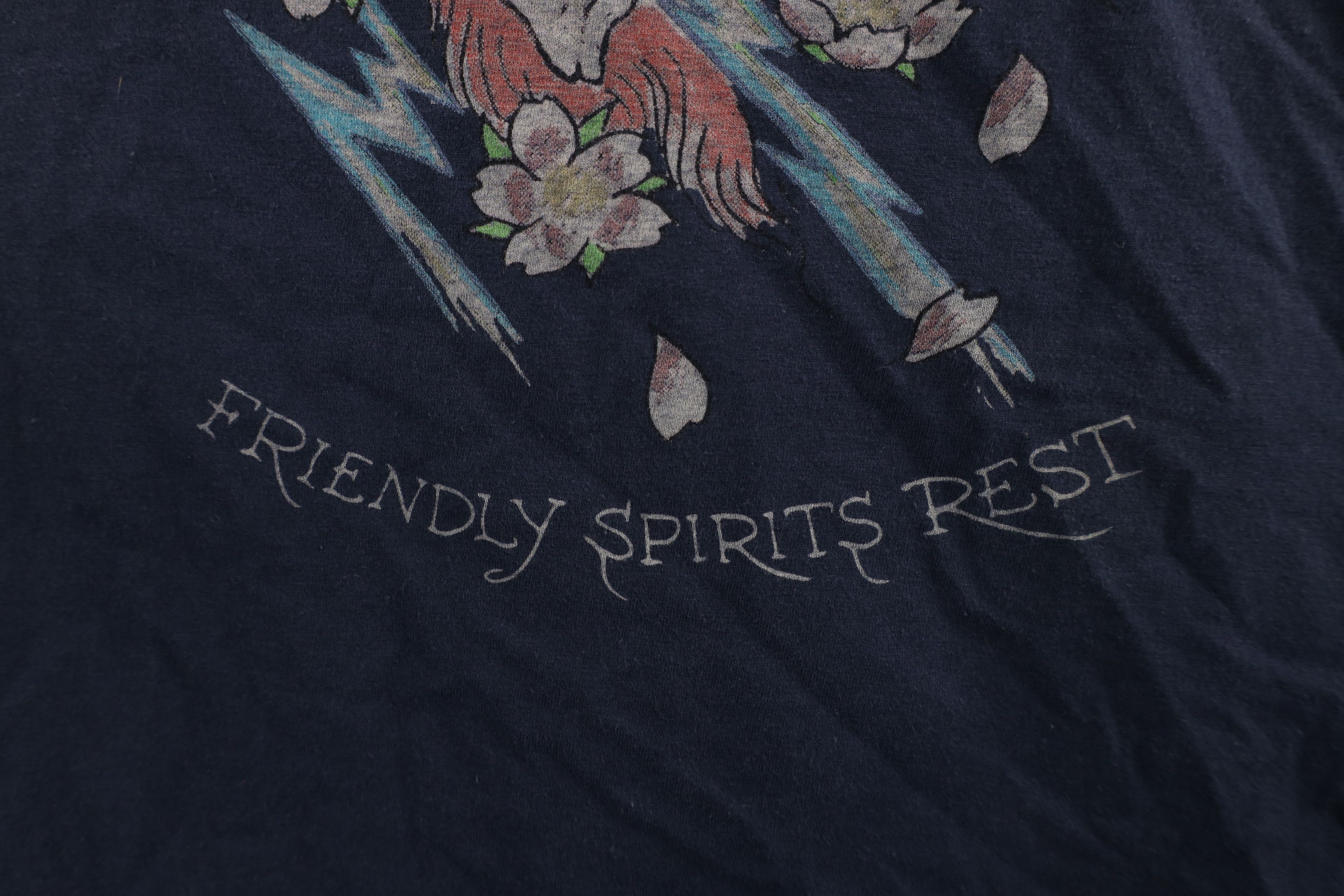 Ed Hardy × Vintage Vintage Ed Hardy Skull Beautiful Ghost T-Shirt Navy Blue Size US XL / EU 56 / 4 - 5 Thumbnail