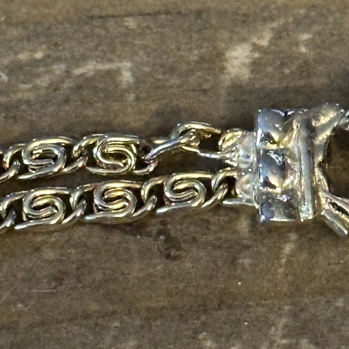 Vintage Vintage double scroll link charm bracelet Size ONE SIZE - 3 Thumbnail