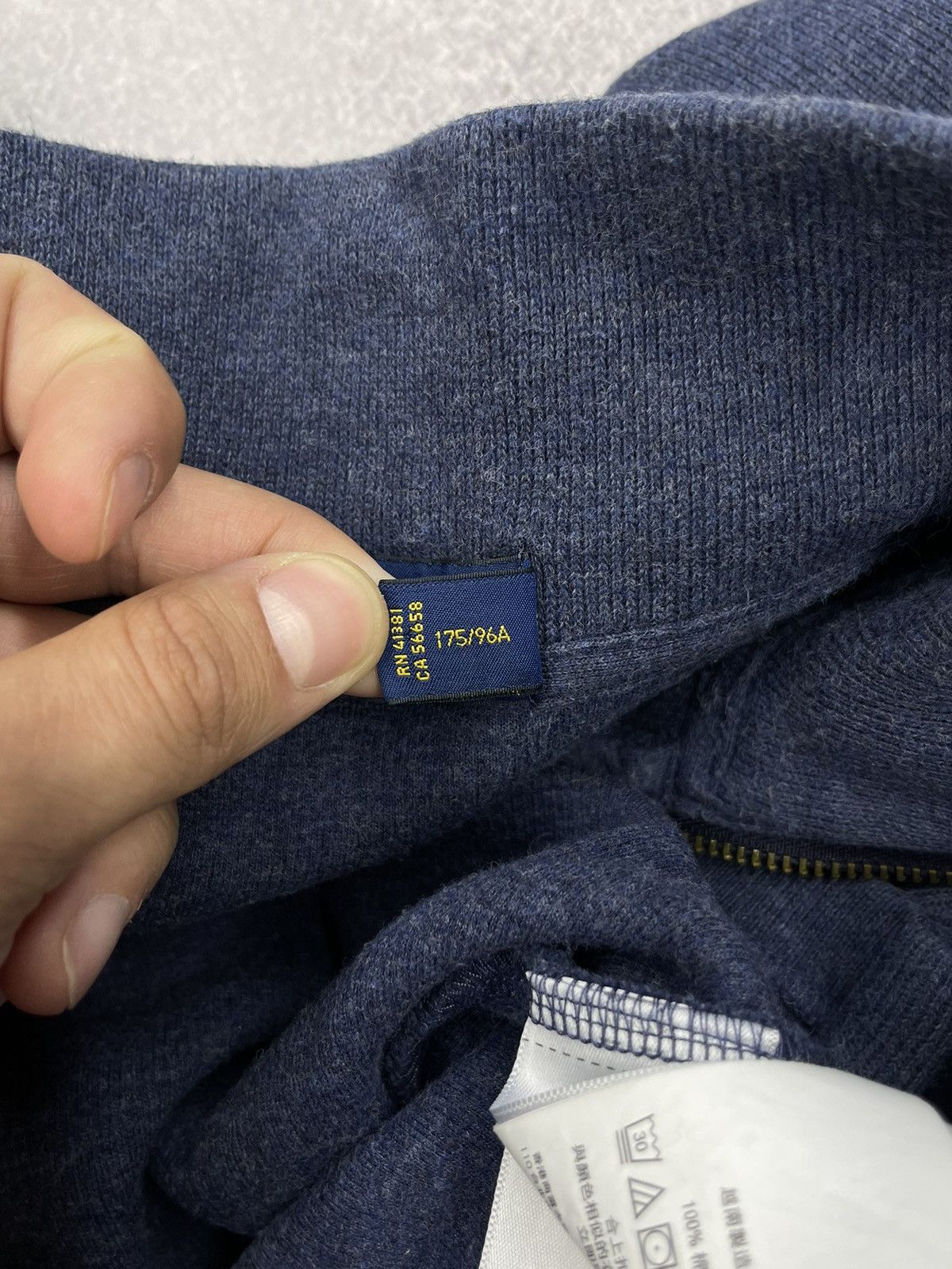 Polo Ralph Lauren Mens Polo Ralph Lauren 1/4 Half Zip Sweater Blue Rugby Y2K Size US M / EU 48-50 / 2 - 8 Thumbnail