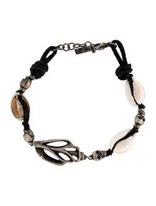 Saint Laurent Paris o1bcso1str0226 Size: L/Skull Shell Bracelet in Black/Silver Size ONE SIZE - 1 Preview